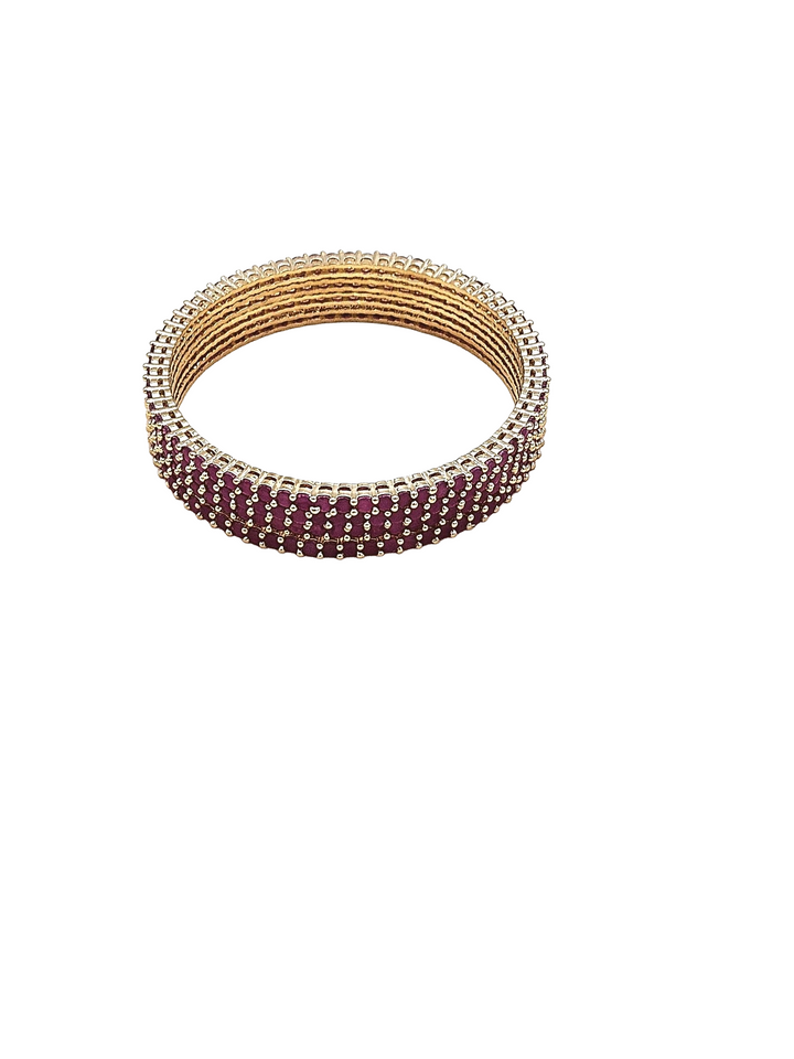 Attractive Set of 4 Gold plated Red Hydro Quartz light weight Bangle / Festive Bangles for women & Girls