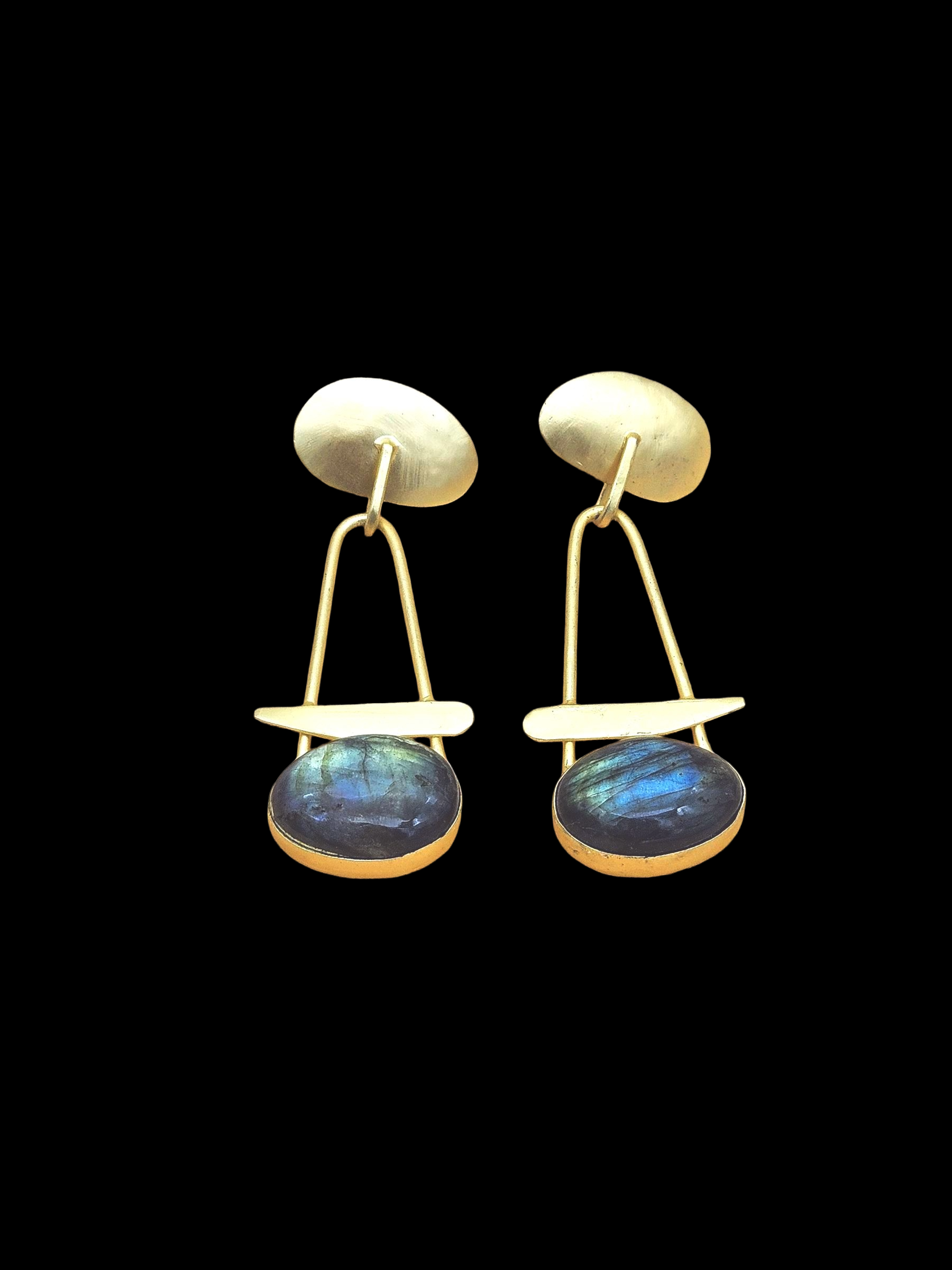 Awesome Golden Labradorite Beautiful Designer Stone Dangle Drop Earrings