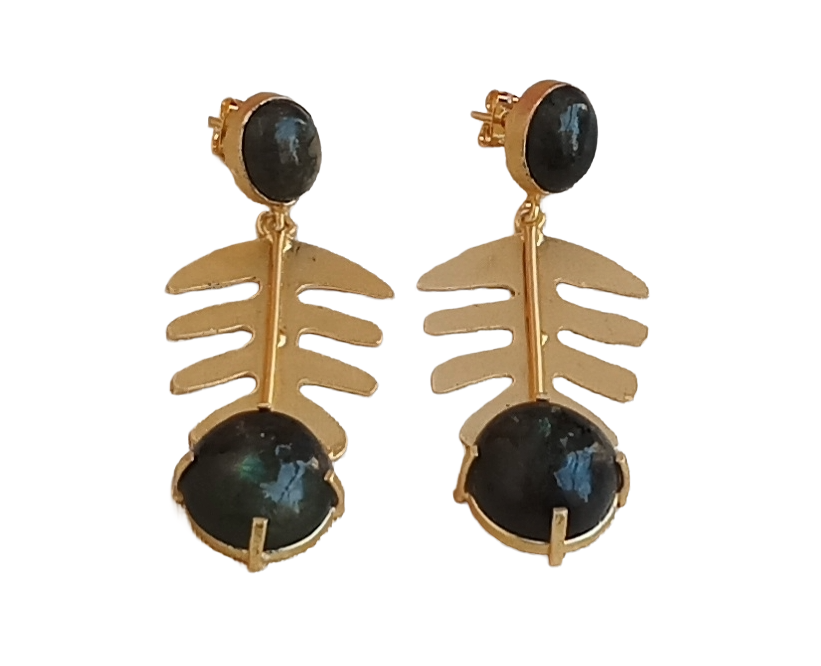 Awesome Gold plated Labradorite Charming Designer Dangle Drop Earrings