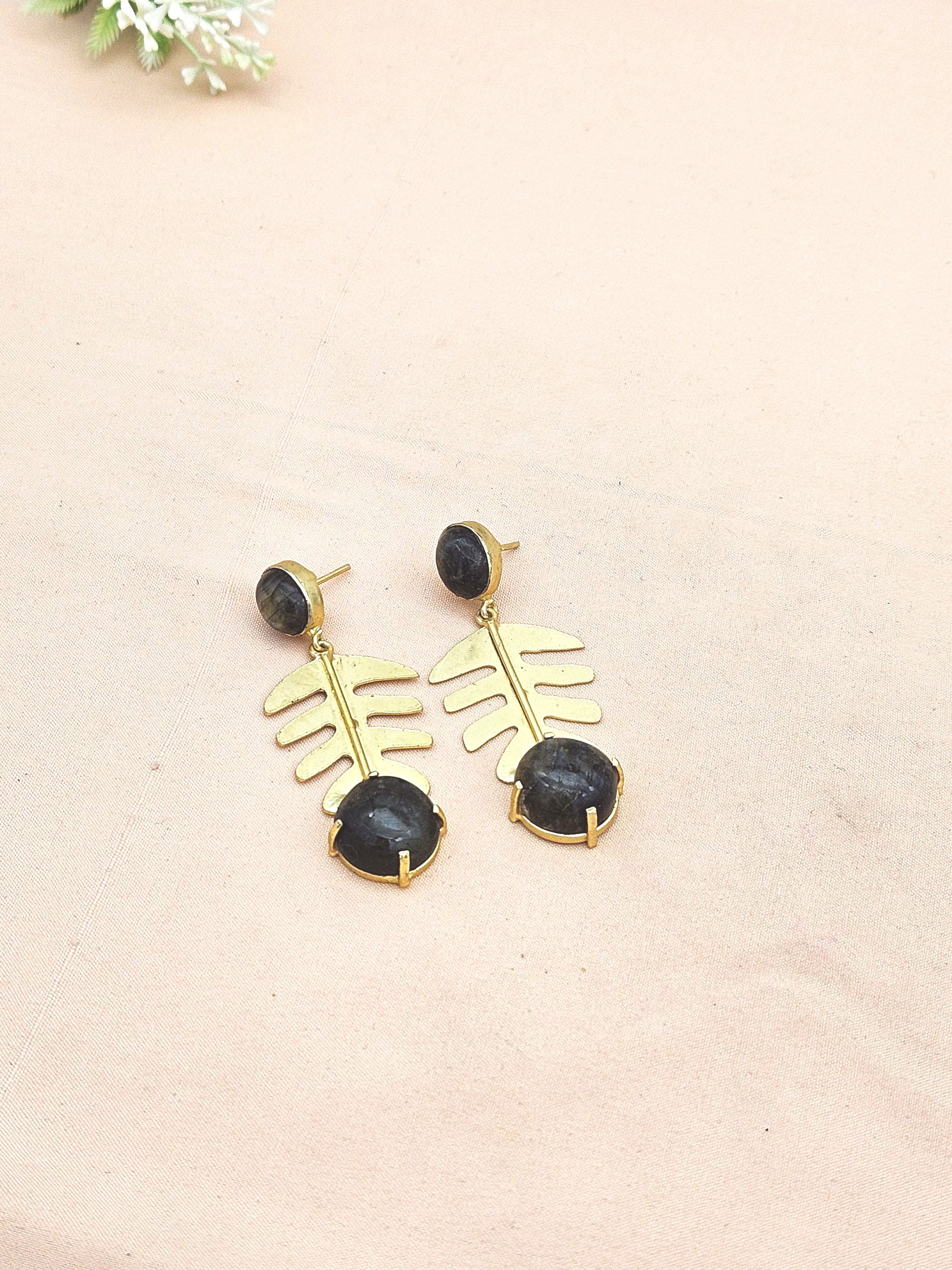 Awesome Gold plated Labradorite Charming Designer Dangle Drop Earrings