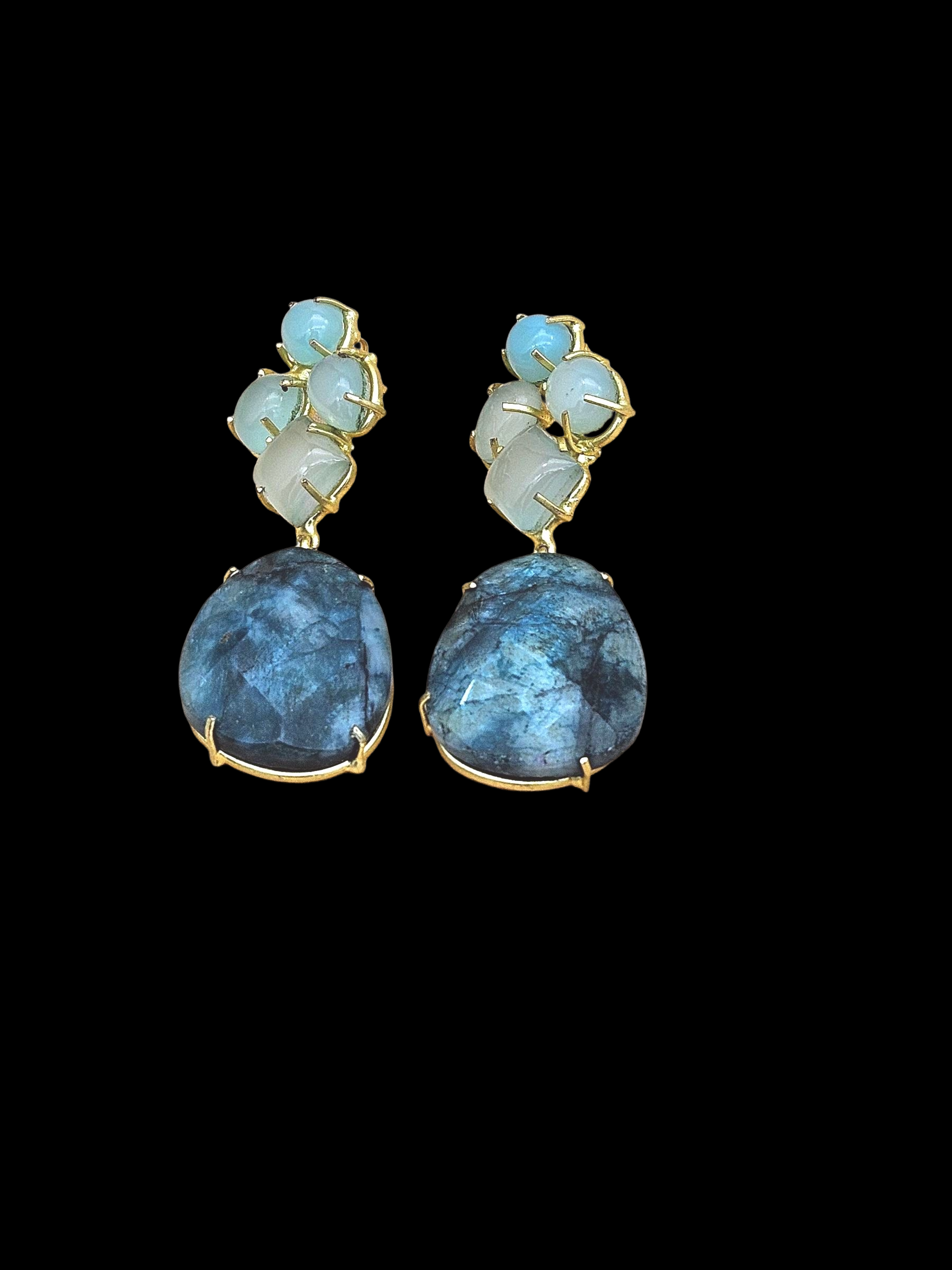 Amazing Handcrafted  Golden Chalcedony-Ropara Gem Stone Charming Designer Dangle Drop Earrings