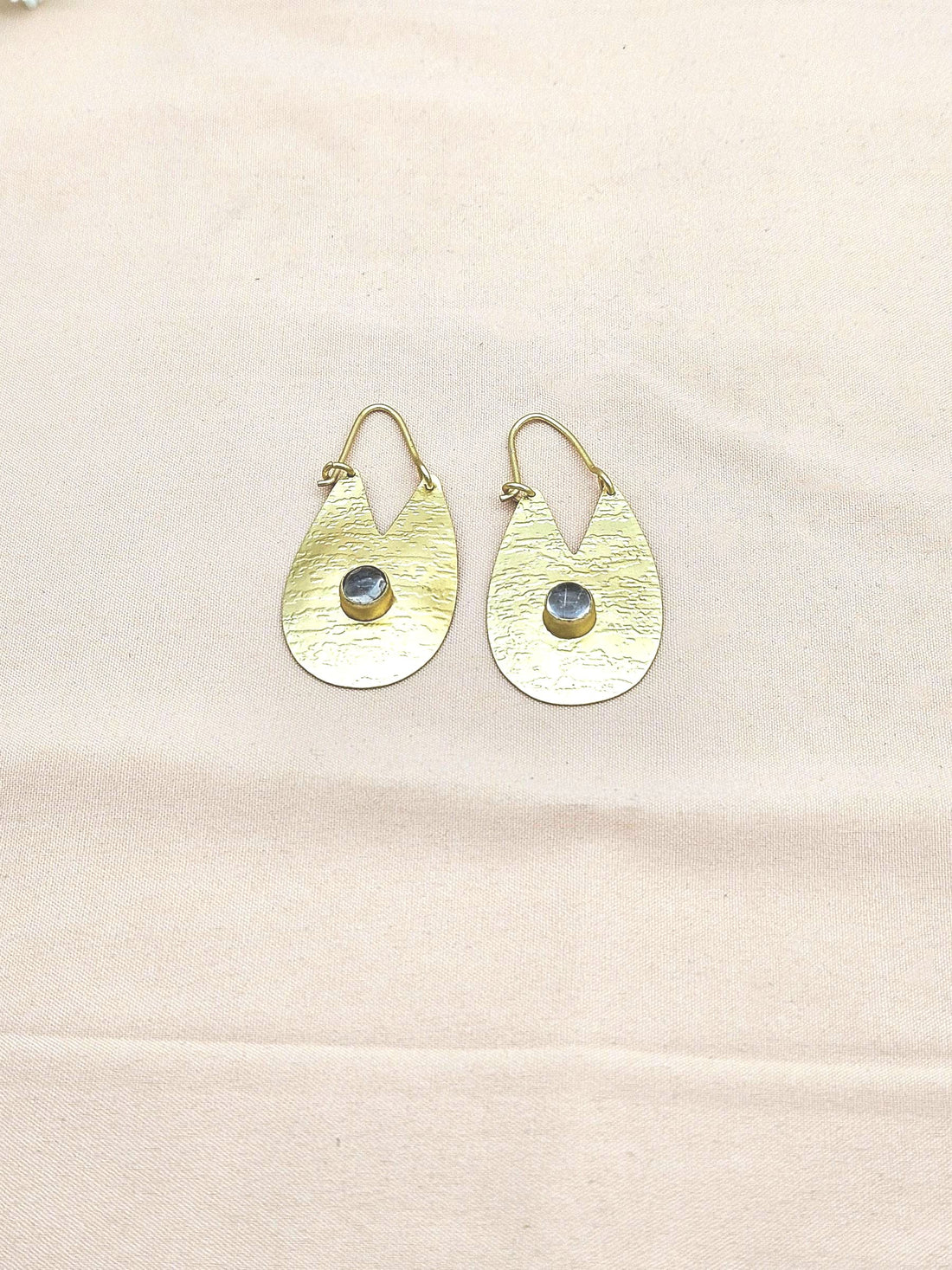 Artistic Golden Crystal Stone Matte Finish cute Designer Dangle Drop Earrings