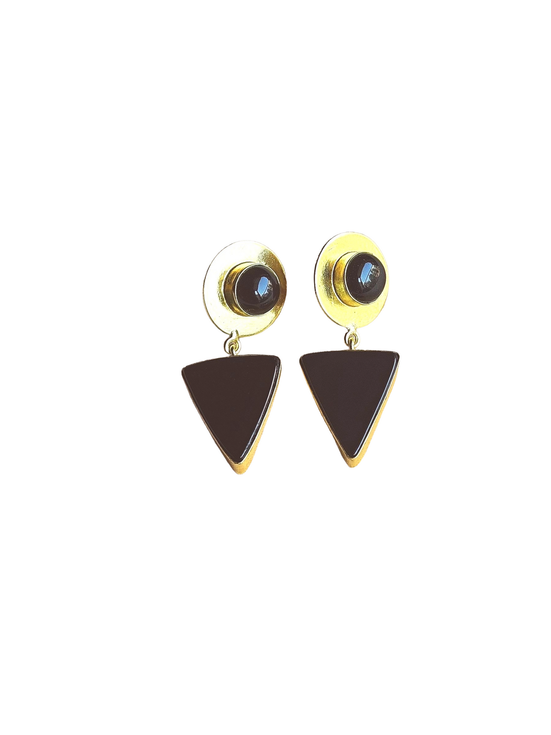 Awesome Gold Plated Semi Precious/ Imitation stone Light Weight Dangle Drop Earrings
