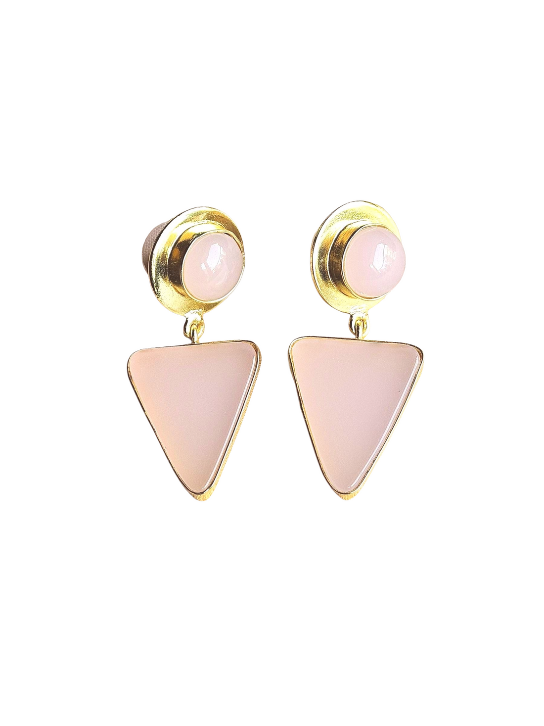 Awesome Gold Plated Semi Precious Gemstone Light Weight Dangle Drop Earrings