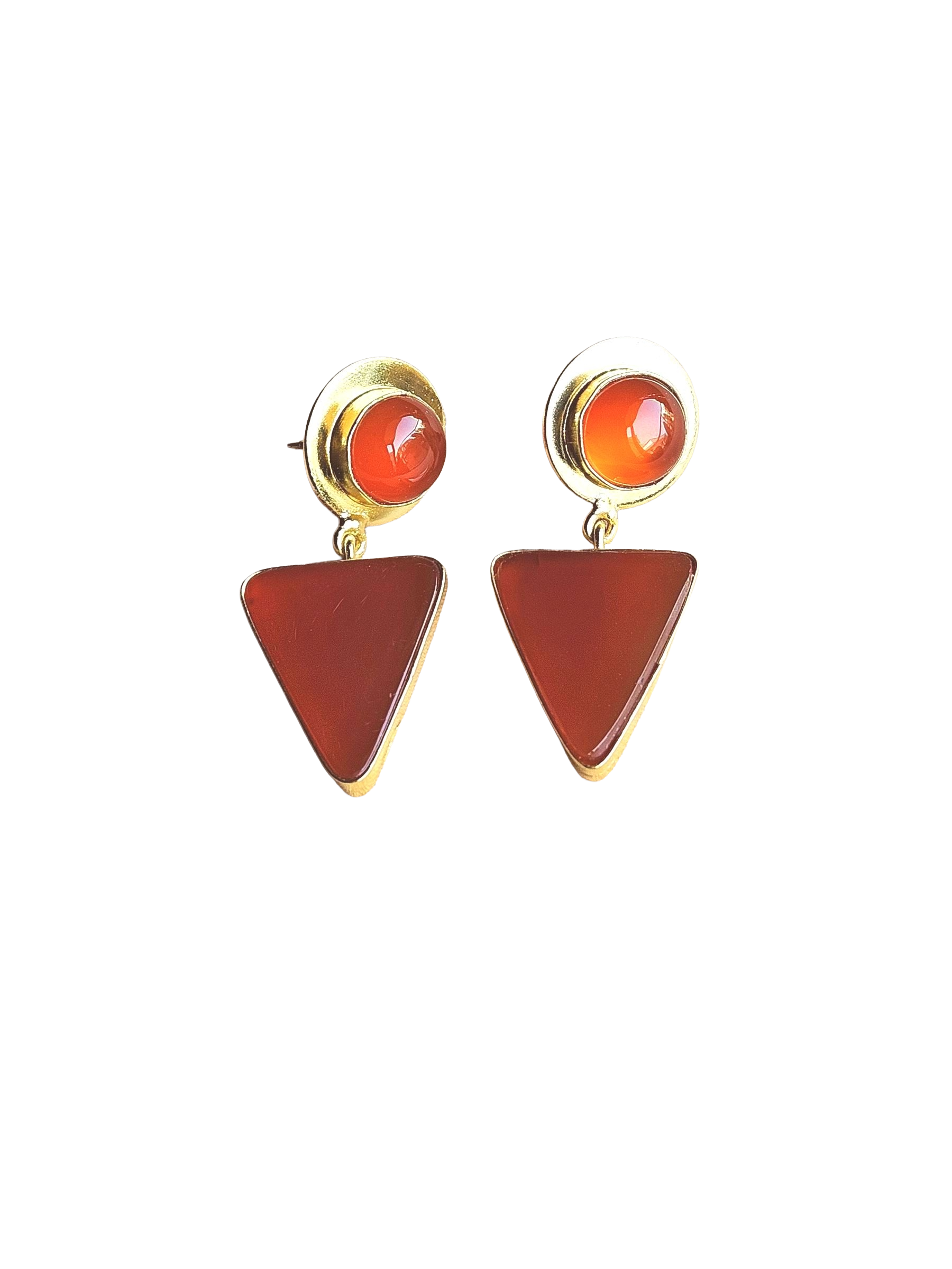 Awesome Gold Plated Semi Precious Gemstone Light Weight Dangle Drop Earrings