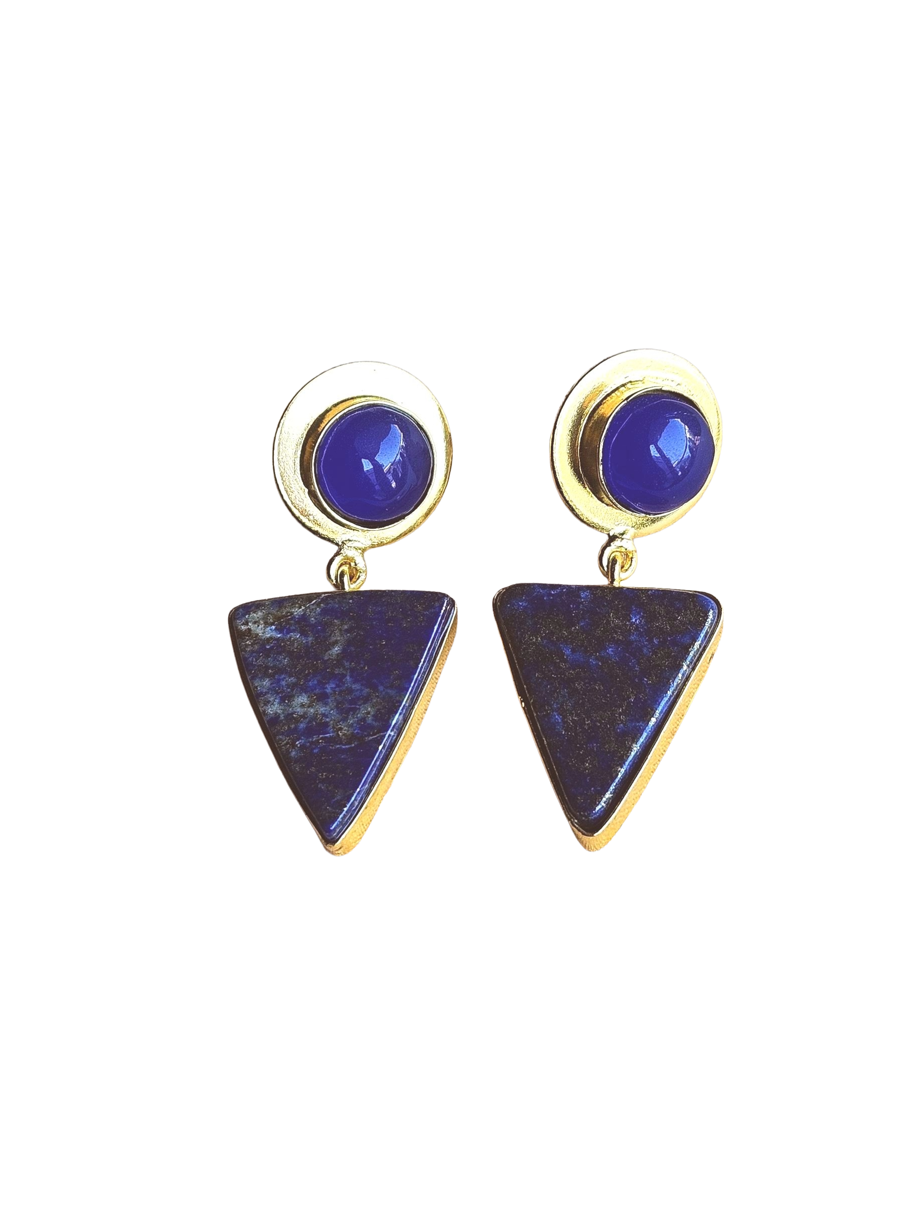 Awesome Gold Plated Semi Precious Gemstone Light Weight Dangle Drop Earrings