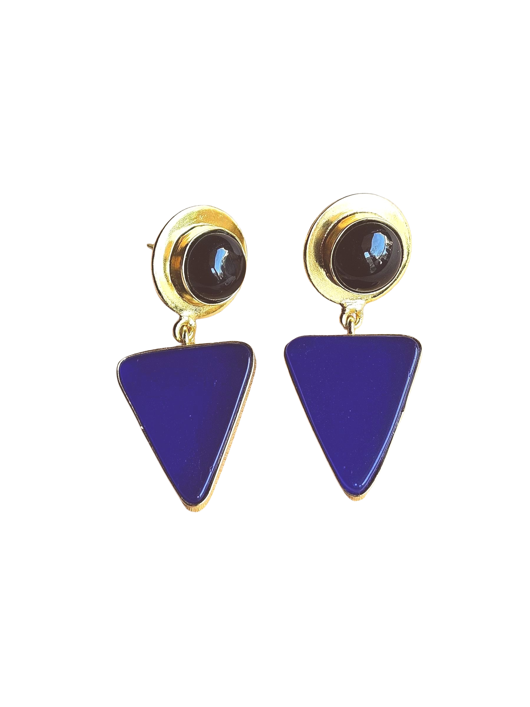 Awesome Gold Plated Semi Precious Gemstone Light Weight Dangle Drop Earrings