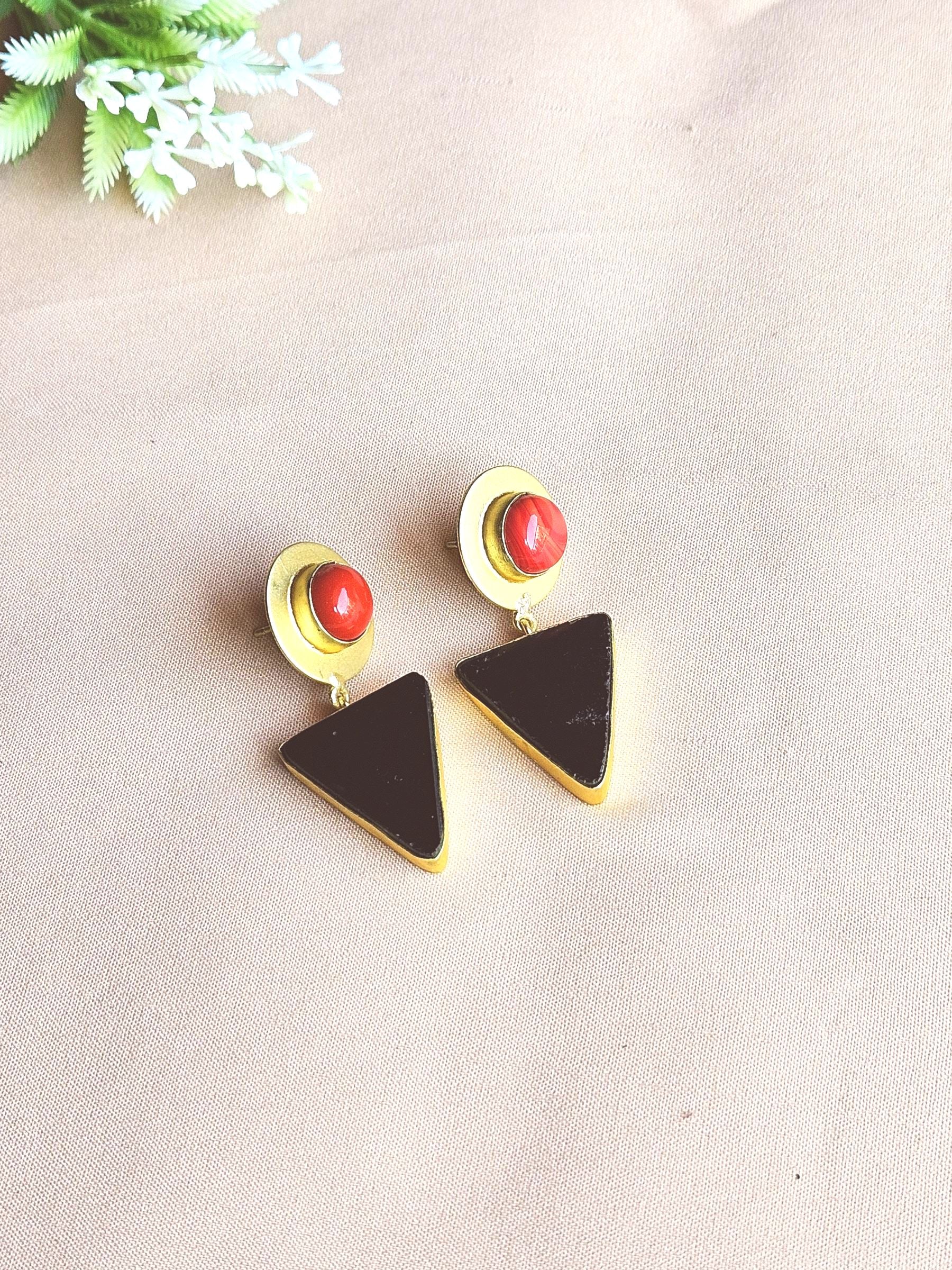 Awesome Gold Plated Imitation stone Light Weight Dangle Drop Earrings