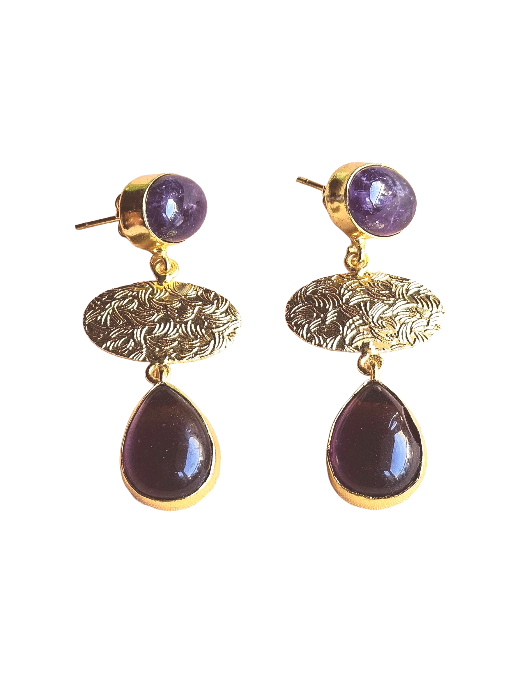 Charming Gold Plated Imitation stone Light Weight Dangle Drop Earrings