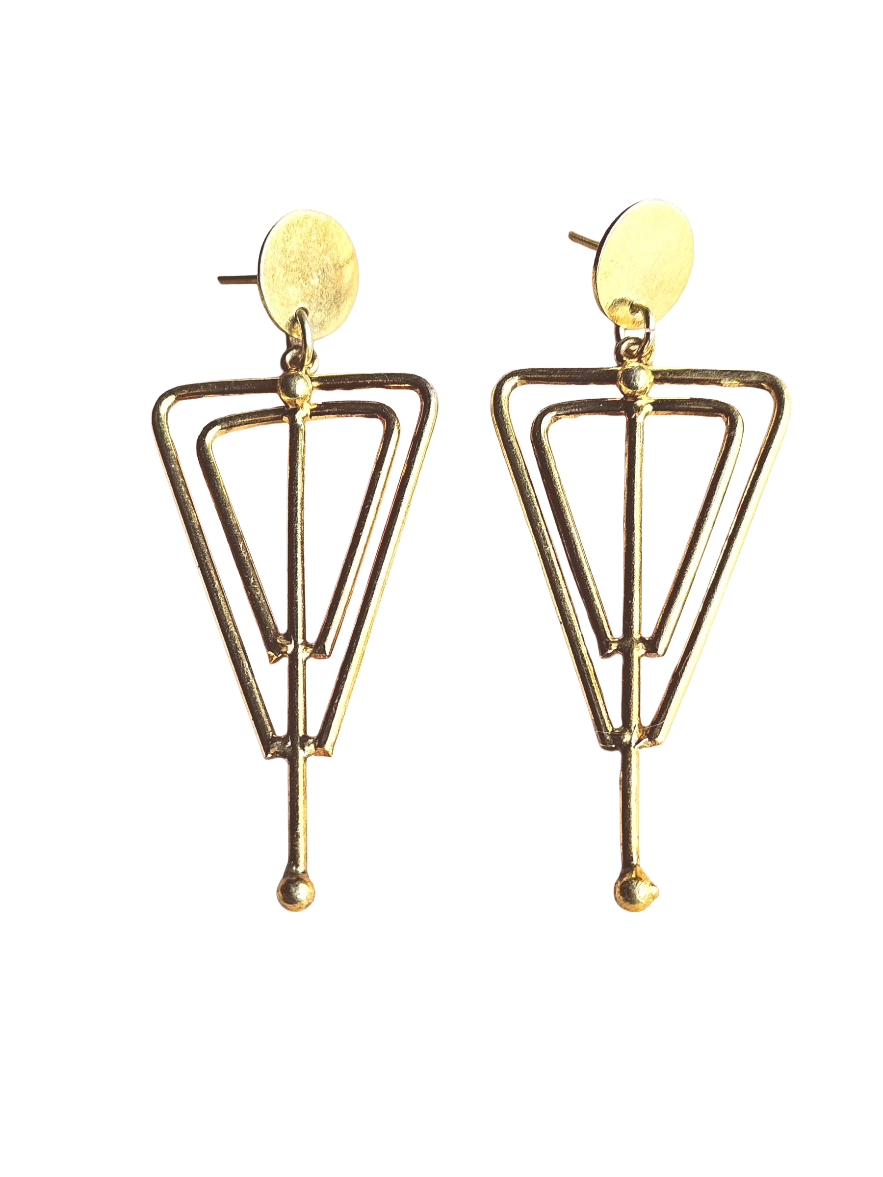 Charming Gold Plated Plain Light Weight Designer Dangle Drop Earrings