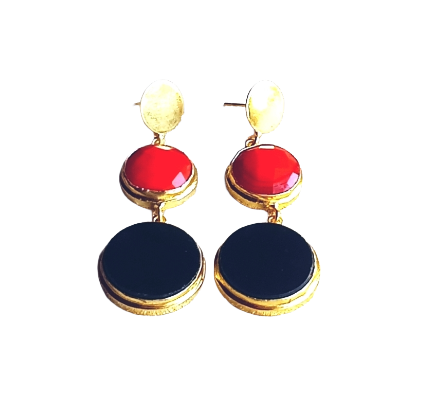 Elegant Gold Plated Imitation stone Charming Designer Dangle Drop Earrings