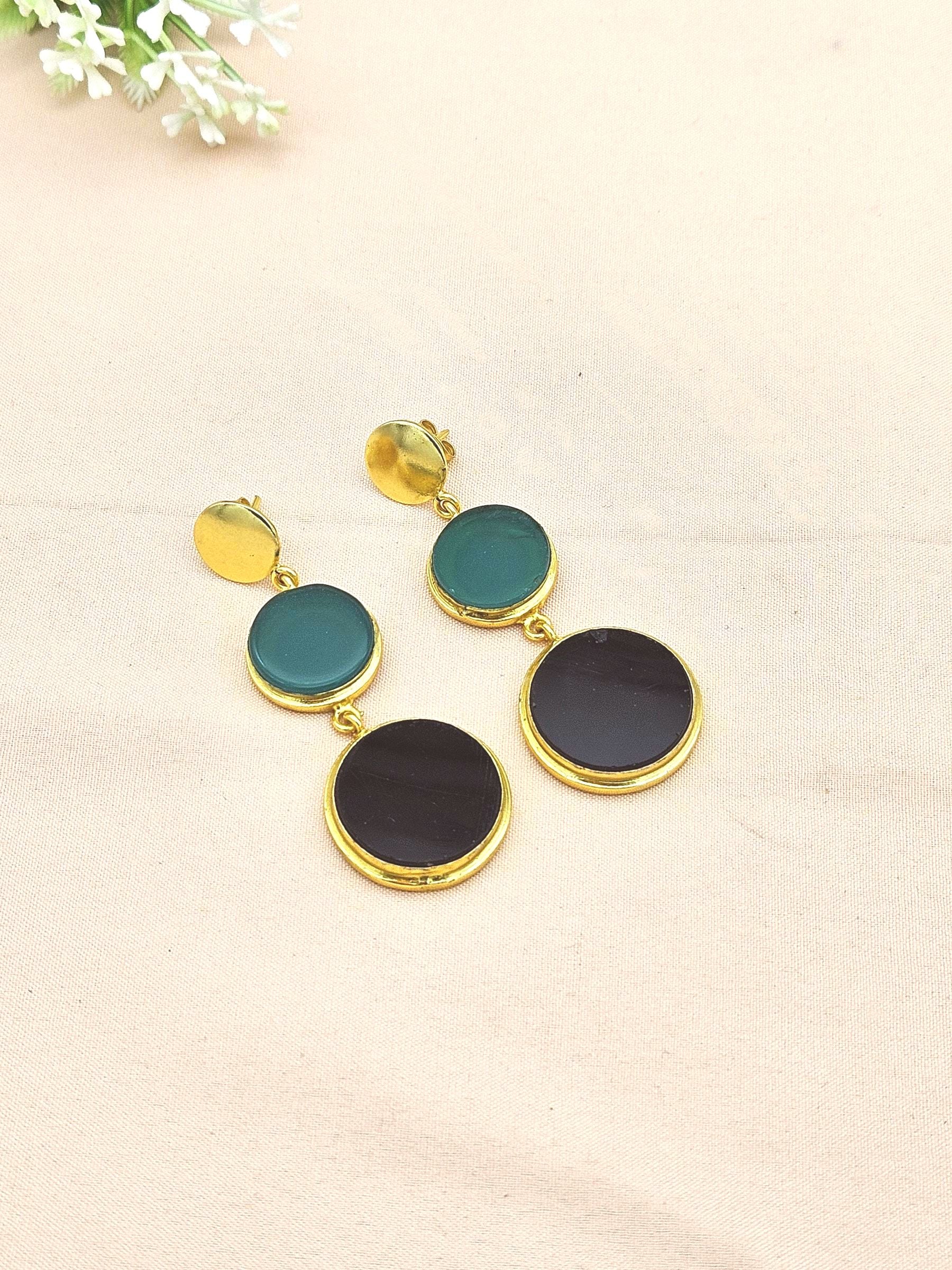 Elegant Gold Plated Imitation stone Charming Designer Dangle Drop Earrings