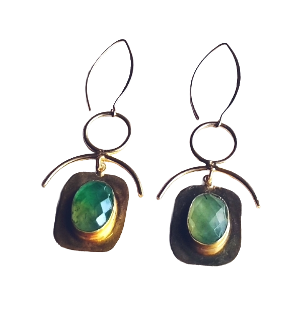 Awesome Gold Plated Semi Precious stone Charming Designer Dangle Drop Earrings