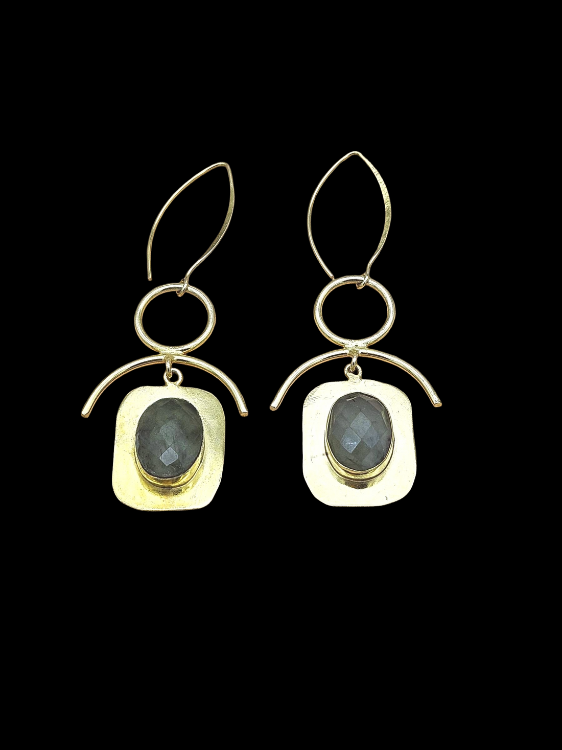 Awesome Gold Plated Semi Precious stone Charming Designer Dangle Drop Earrings