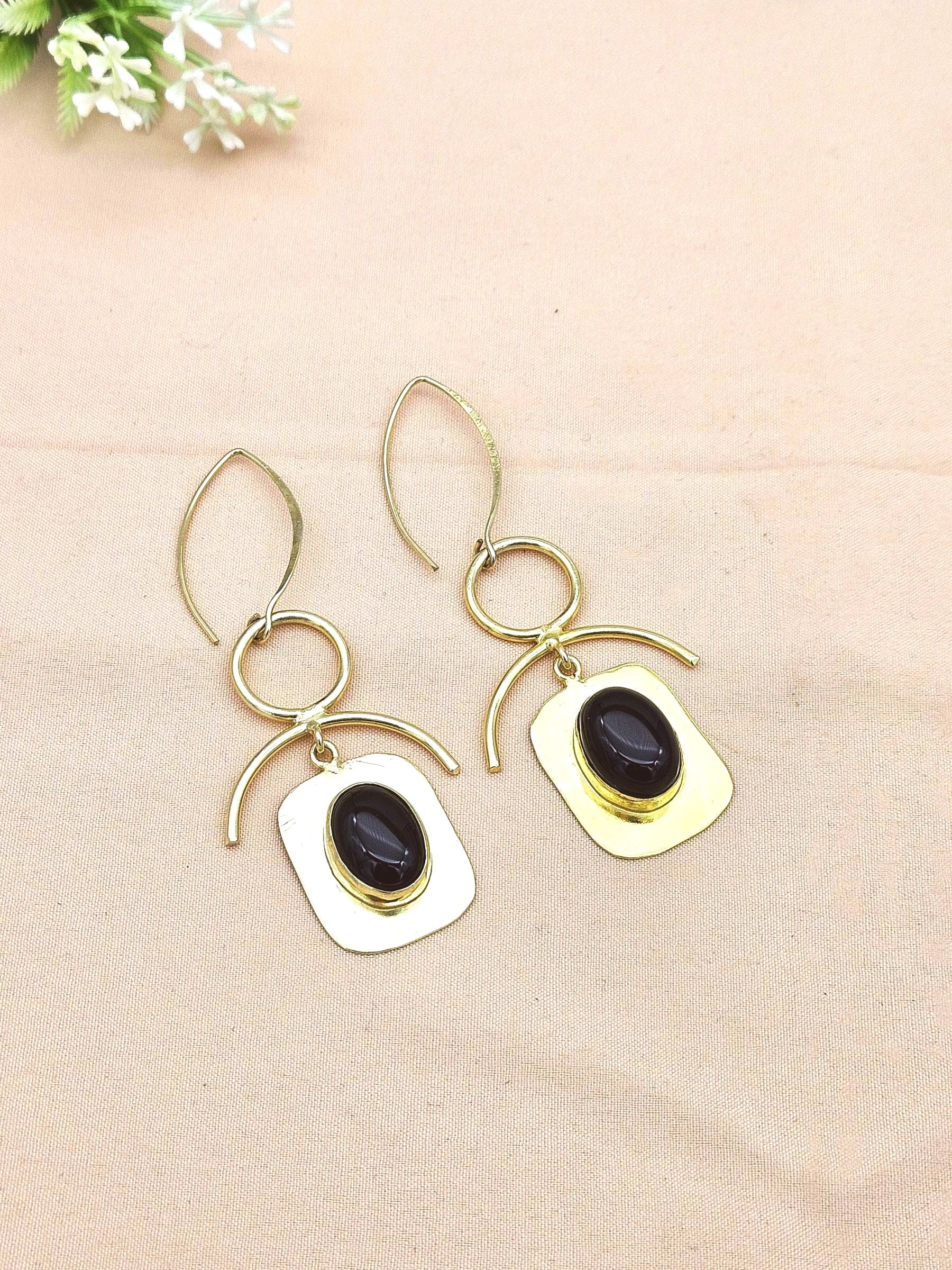 Awesome Gold Plated Semi Precious stone Charming Designer Dangle Drop Earrings