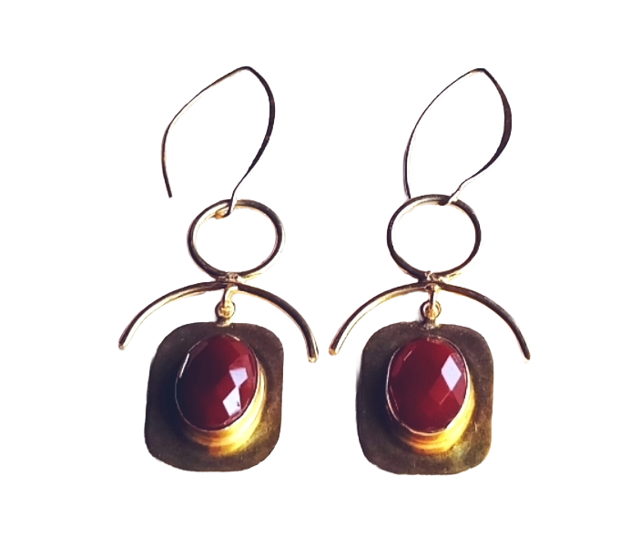 Awesome Gold Plated Semi Precious stone Charming Designer Dangle Drop Earrings