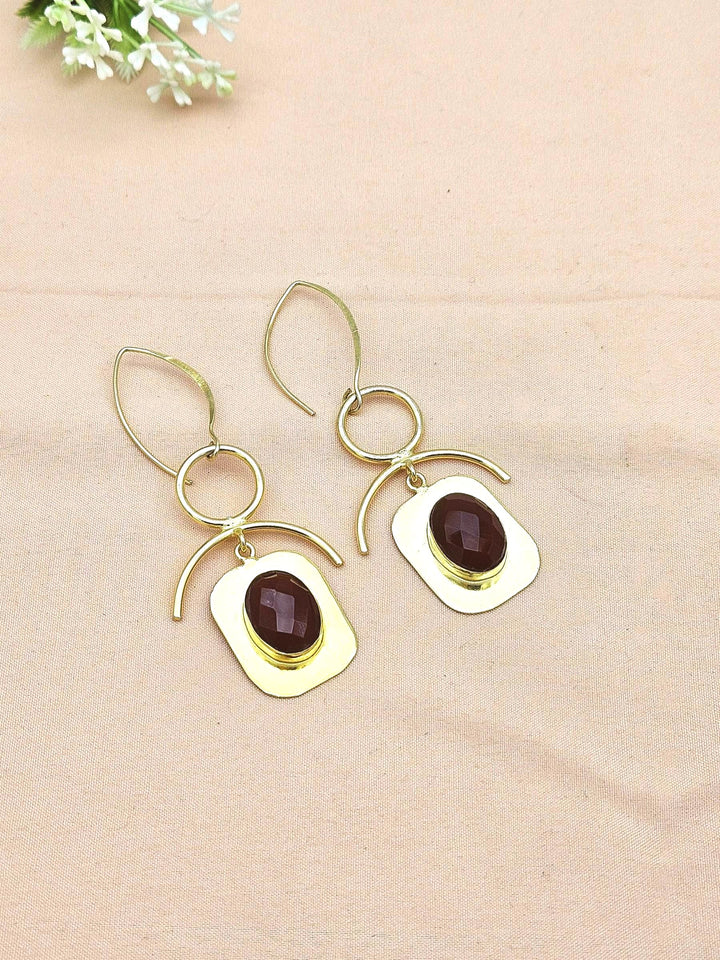 Awesome Gold Plated Semi Precious stone Charming Designer Dangle Drop Earrings