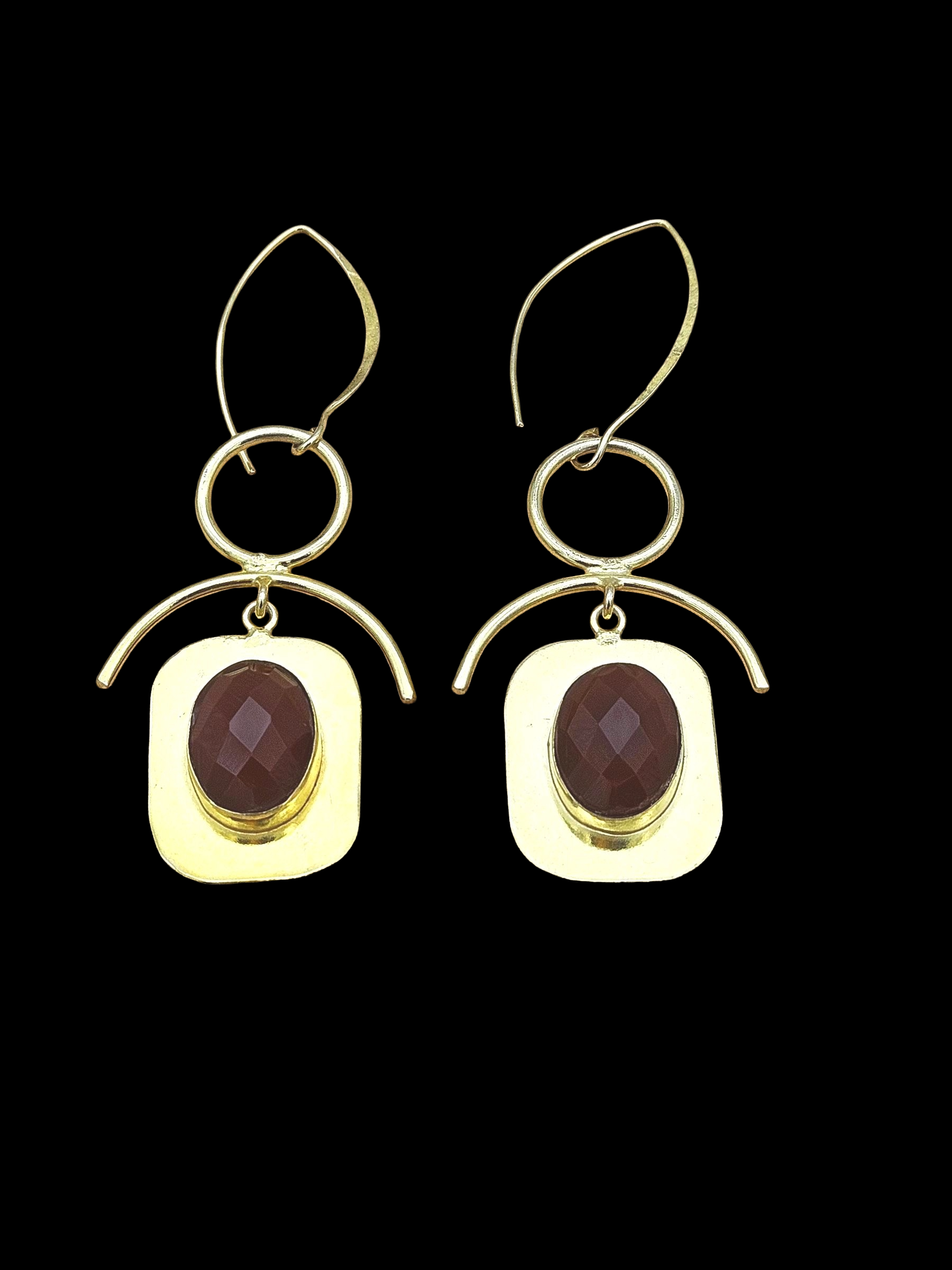 Awesome Gold Plated Semi Precious stone Charming Designer Dangle Drop Earrings