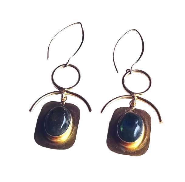 Awesome Gold Plated Semi Precious stone Charming Designer Dangle Drop Earrings