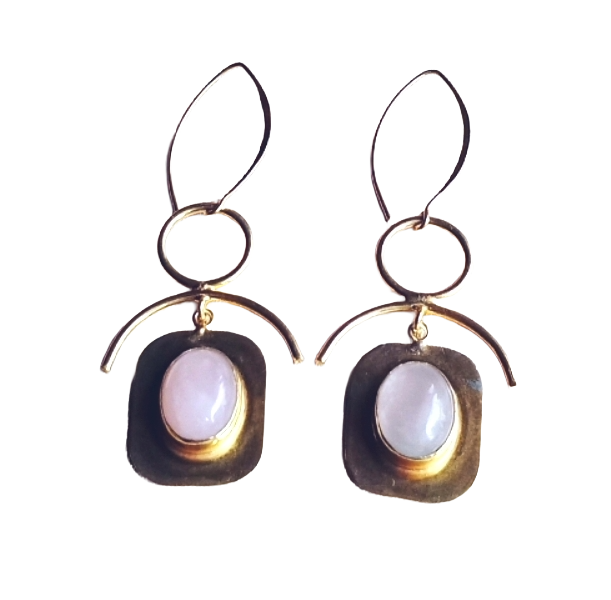 Awesome Gold Plated Semi Precious stone Charming Designer Dangle Drop Earrings