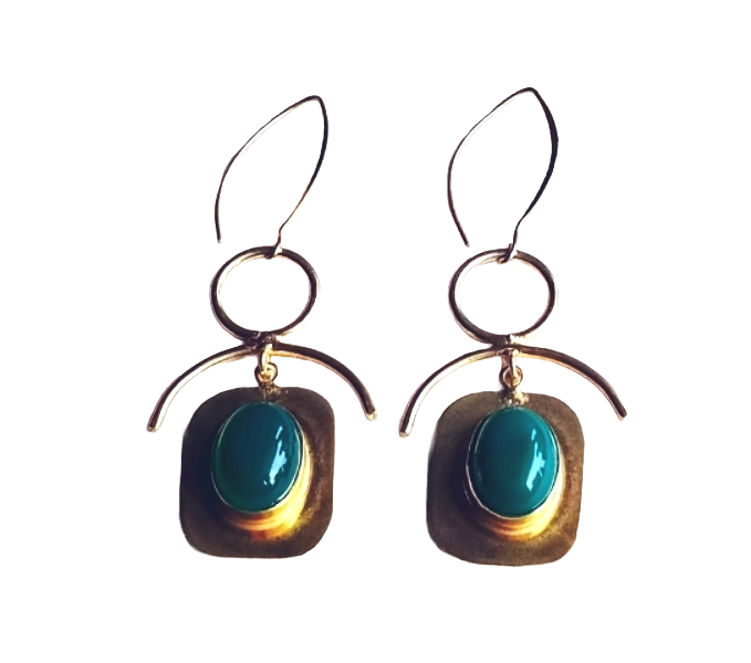 Awesome Gold Plated Semi Precious stone Charming Designer Dangle Drop Earrings