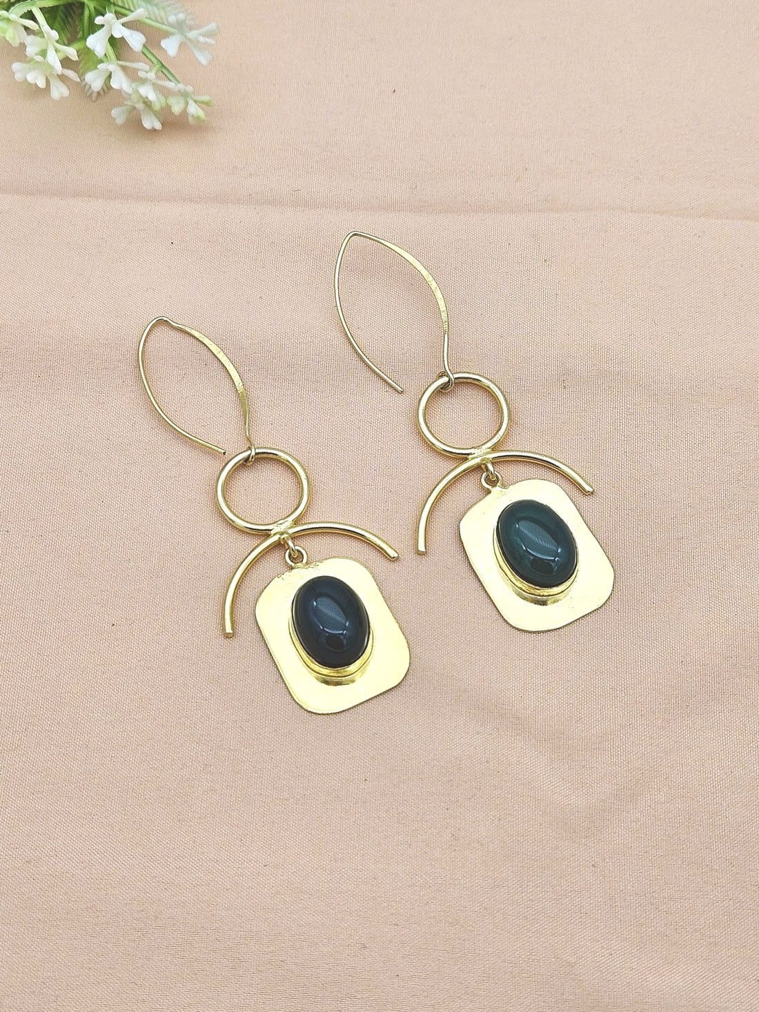 Awesome Gold Plated Semi Precious stone Charming Designer Dangle Drop Earrings