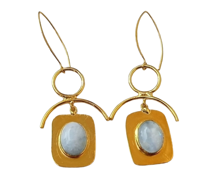 Awesome Gold Plated Semi Precious stone Charming Designer Dangle Drop Earrings
