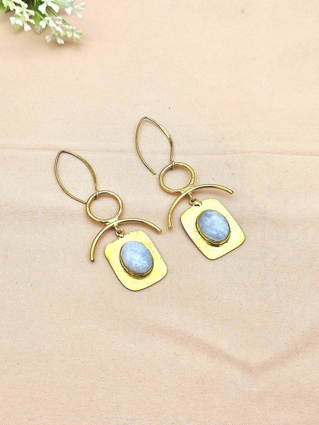 Awesome Gold Plated Semi Precious stone Charming Designer Dangle Drop Earrings