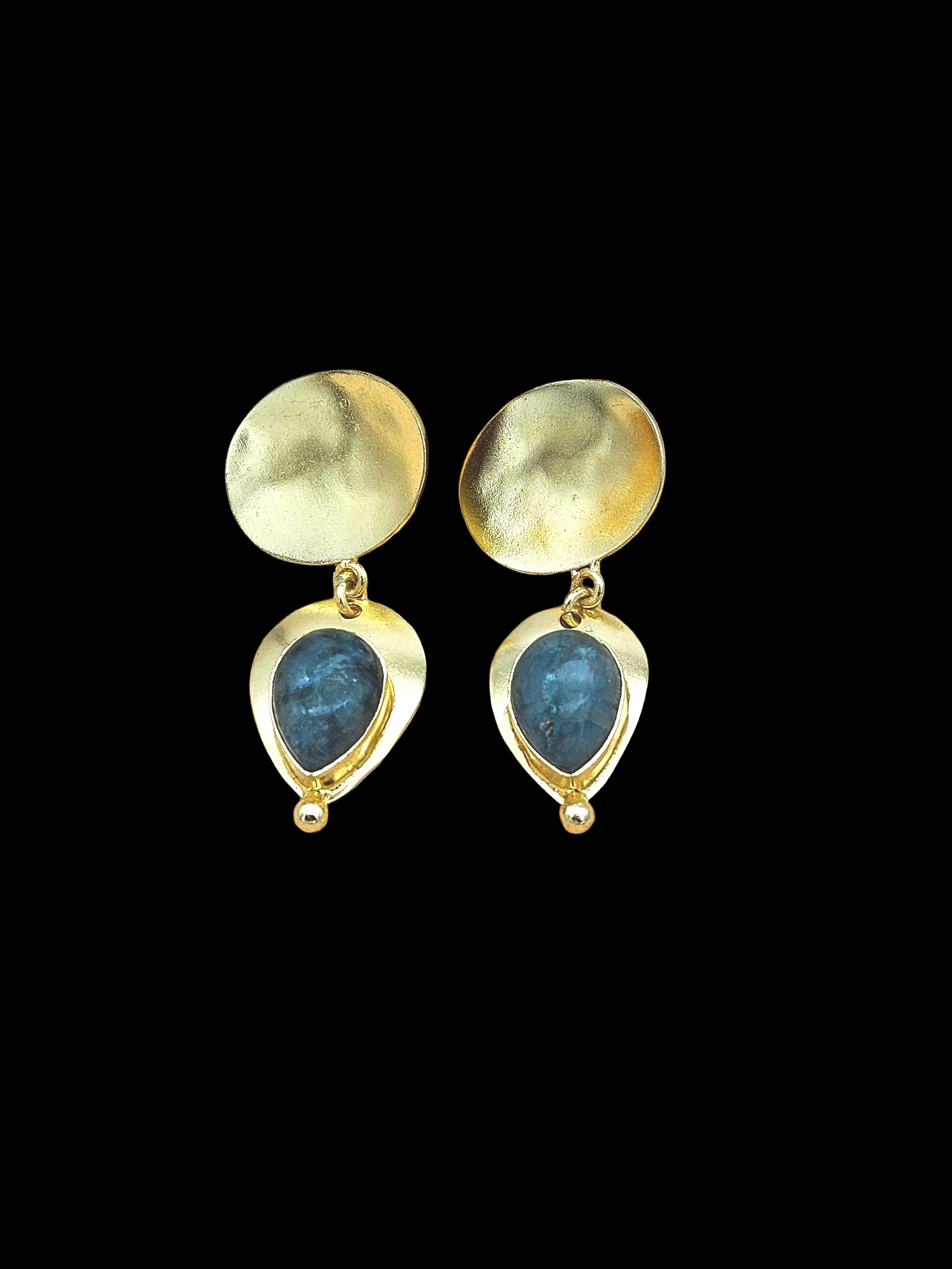 Charming Gold Plated Semi Precious stone Designer Dangle Drop Earrings