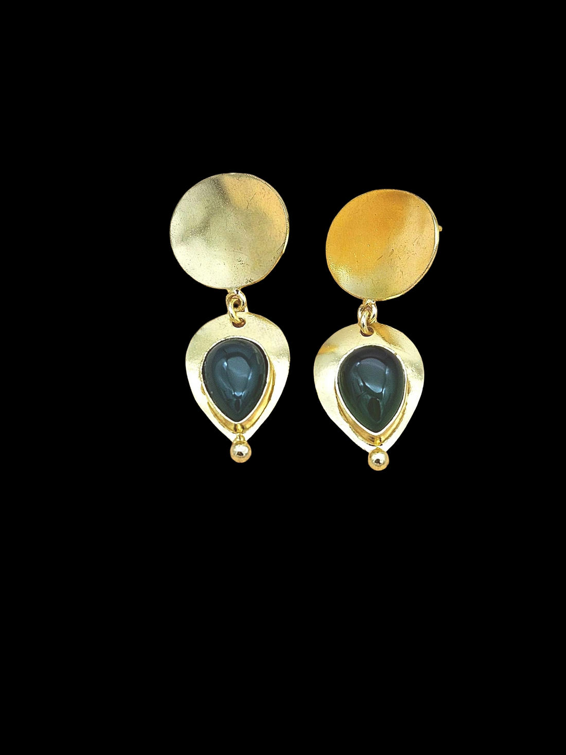 Charming Gold Plated Semi Precious stone Designer Dangle Drop Earrings