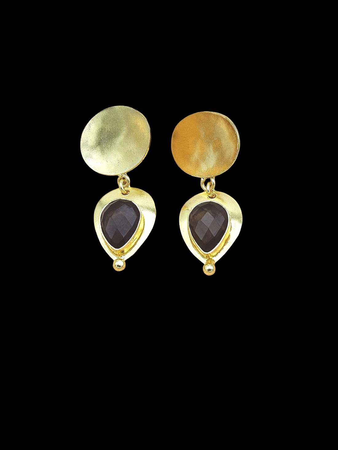 Charming Gold Plated Semi Precious stone Designer Dangle Drop Earrings