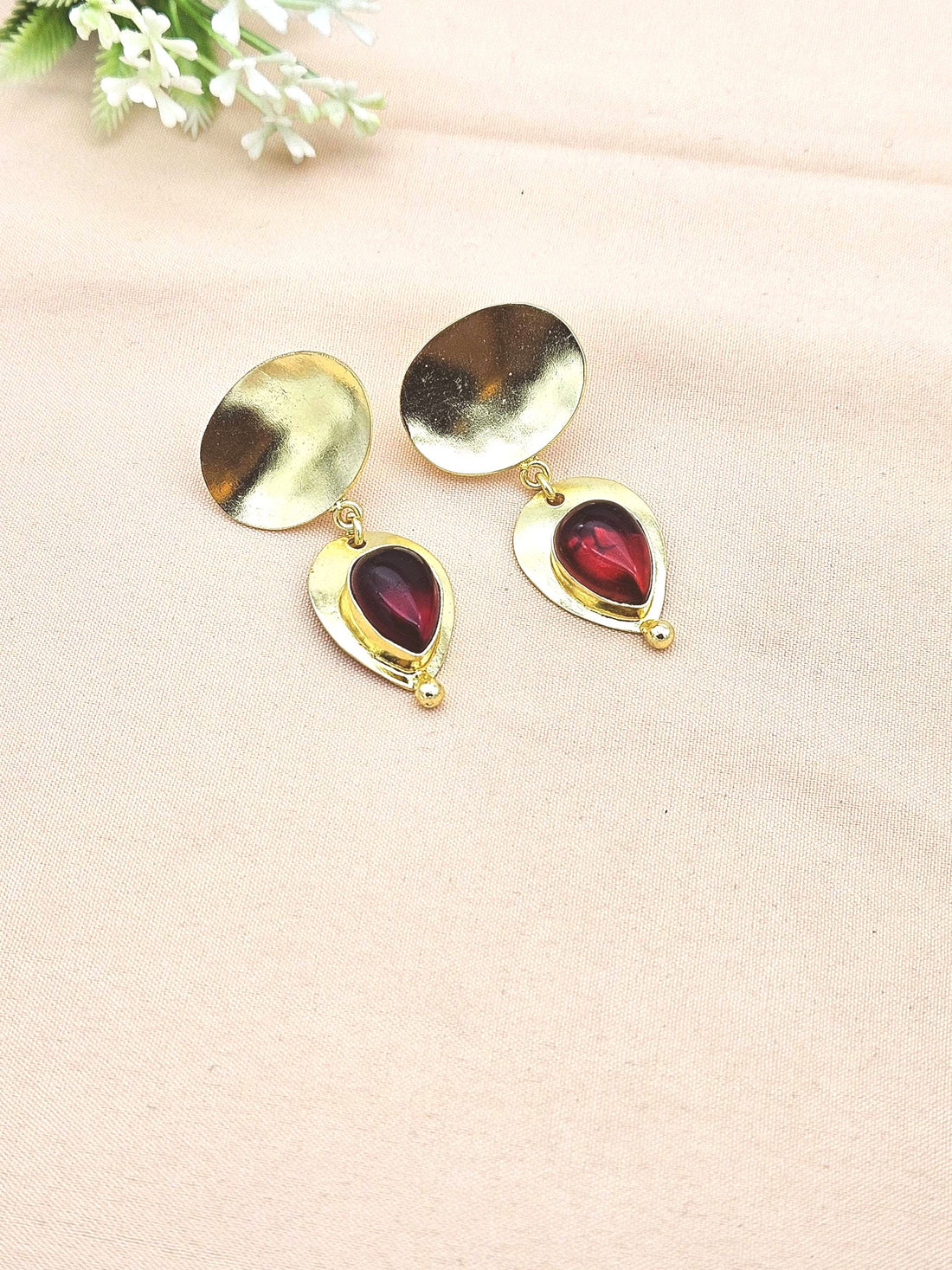 Charming Gold Plated Imitation stone Designer Dangle Drop Earrings