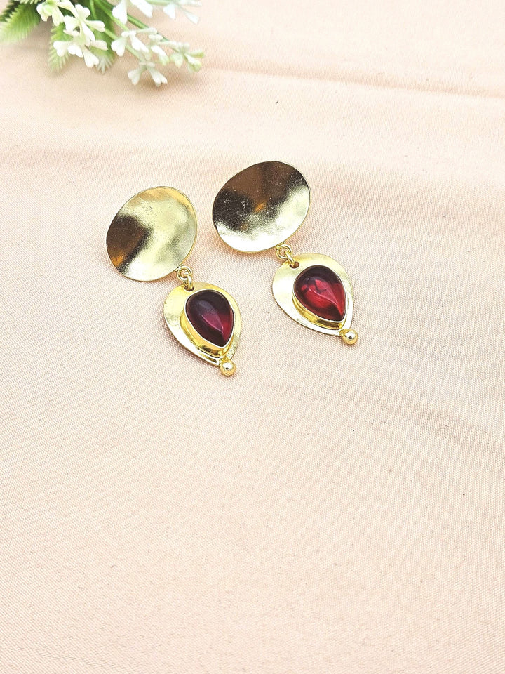 Charming Gold Plated Imitation stone Designer Dangle Drop Earrings