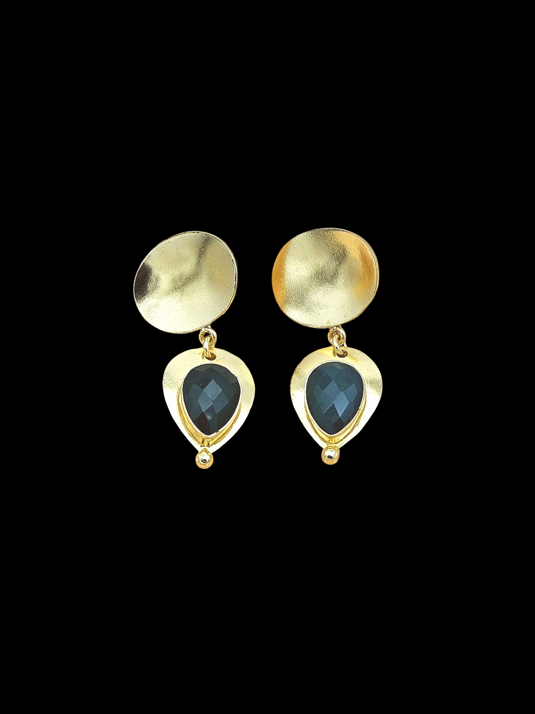 Charming Gold Plated Semi Precious stone Designer Dangle Drop Earrings