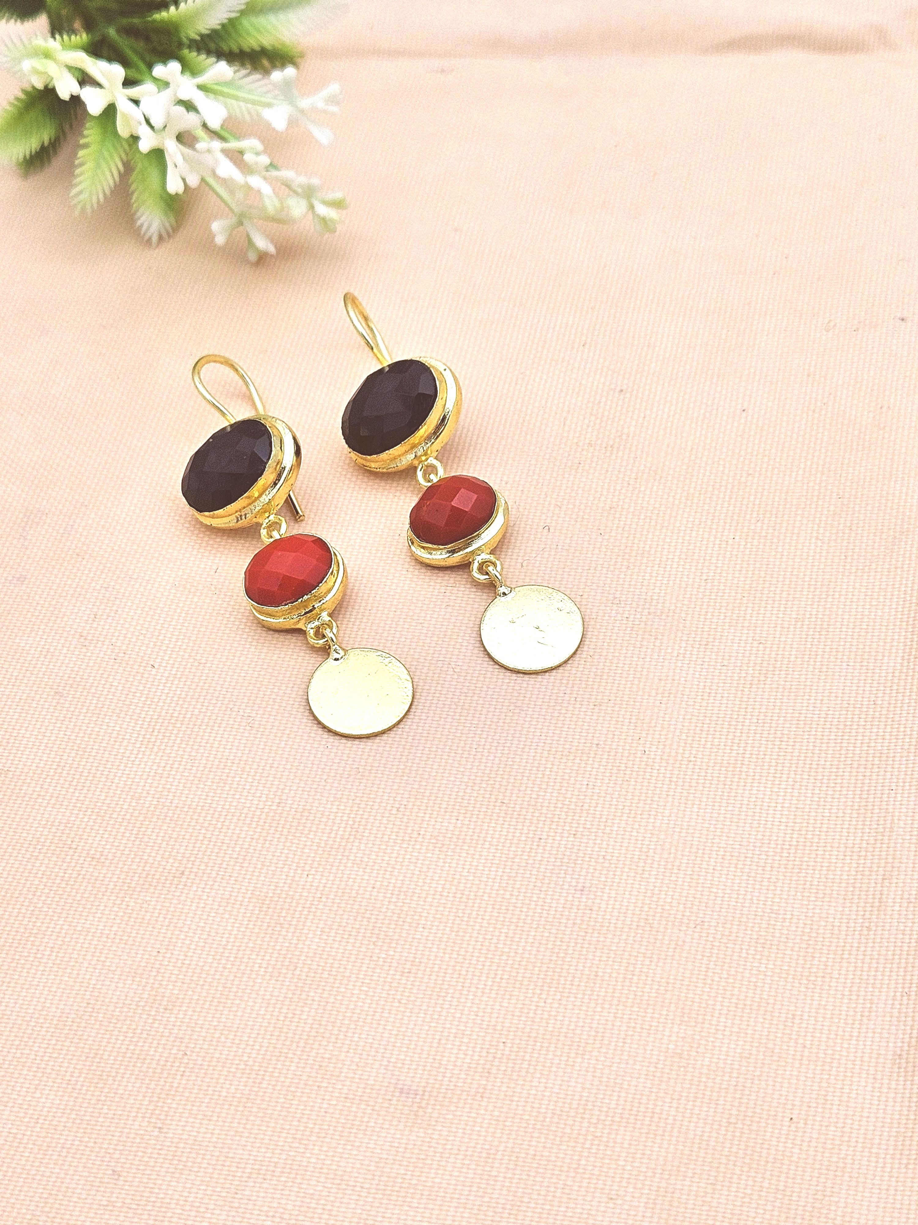 Beautiful Antique Gold Variant Color Gem Stone Light Weight Charming Designer Earring