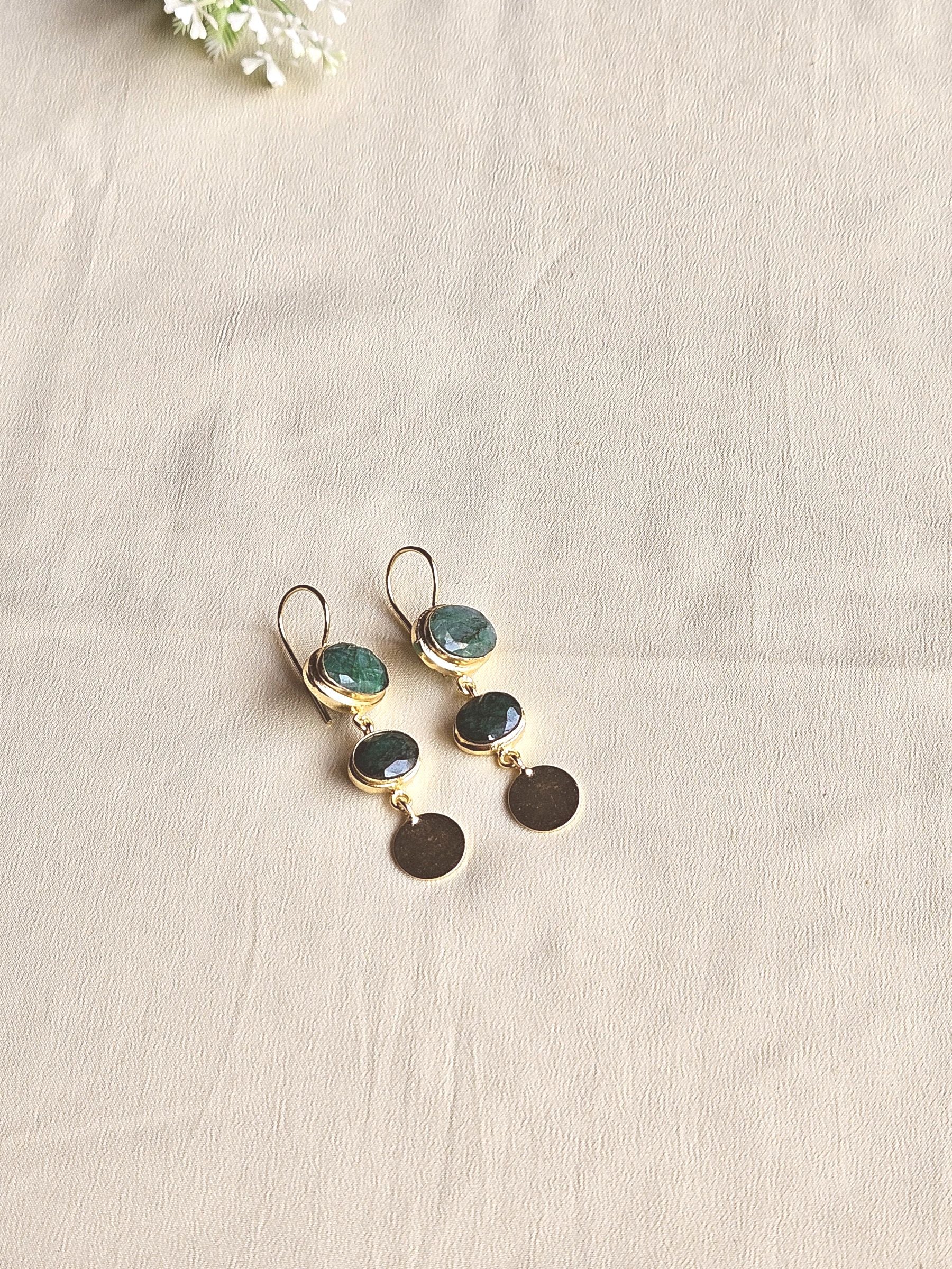 Beautiful Antique Gold Variant Color Gem Stone Light Weight Charming Designer Earring