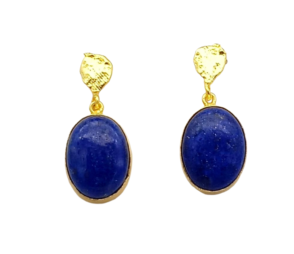 Amazing Gold Plated Dangle Earrings – Semi Precious Stone Light weight Jewelry