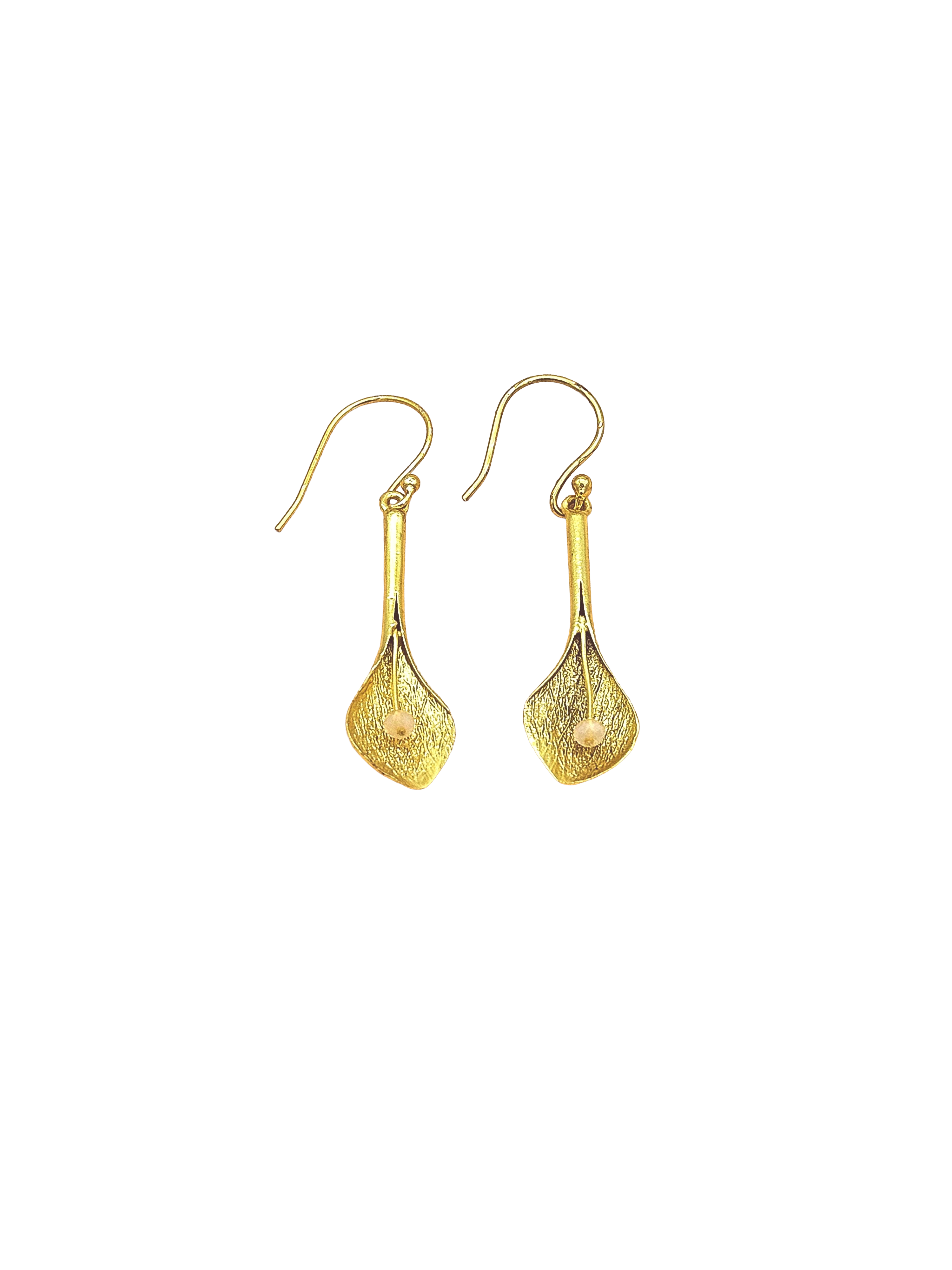 Gold Plated Semi-Precious Gemstone Earrings for Women | Elegant Fashion Dangle Earrings