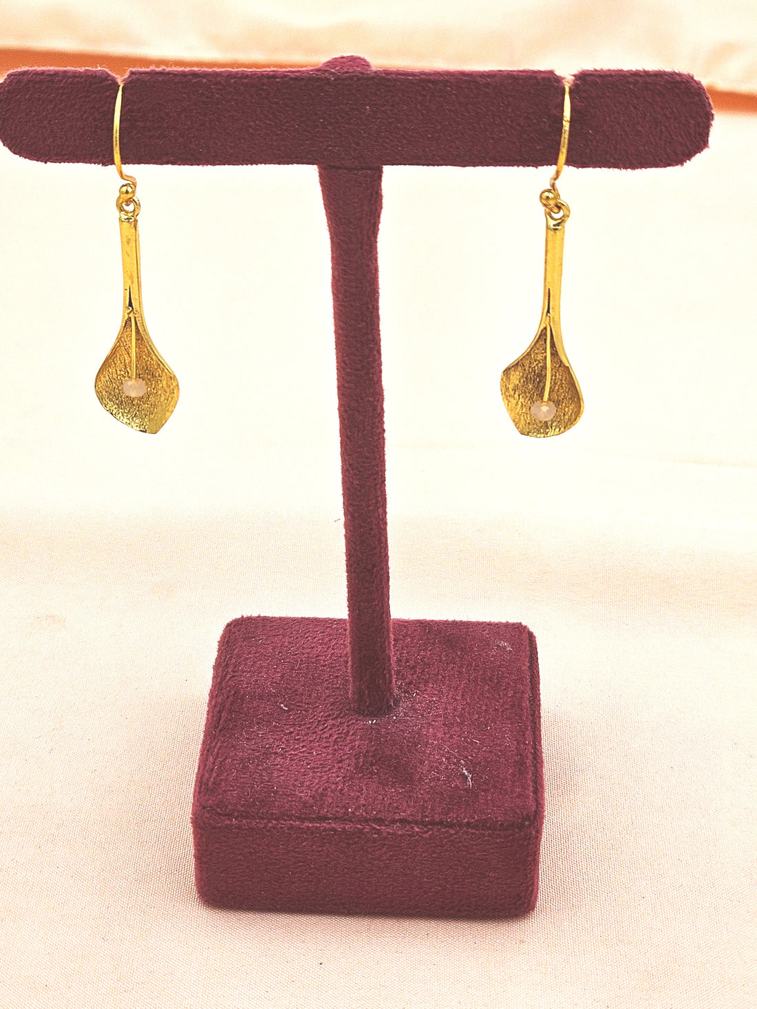 Gold Plated Semi-Precious Gemstone Earrings for Women | Elegant Fashion Dangle Earrings