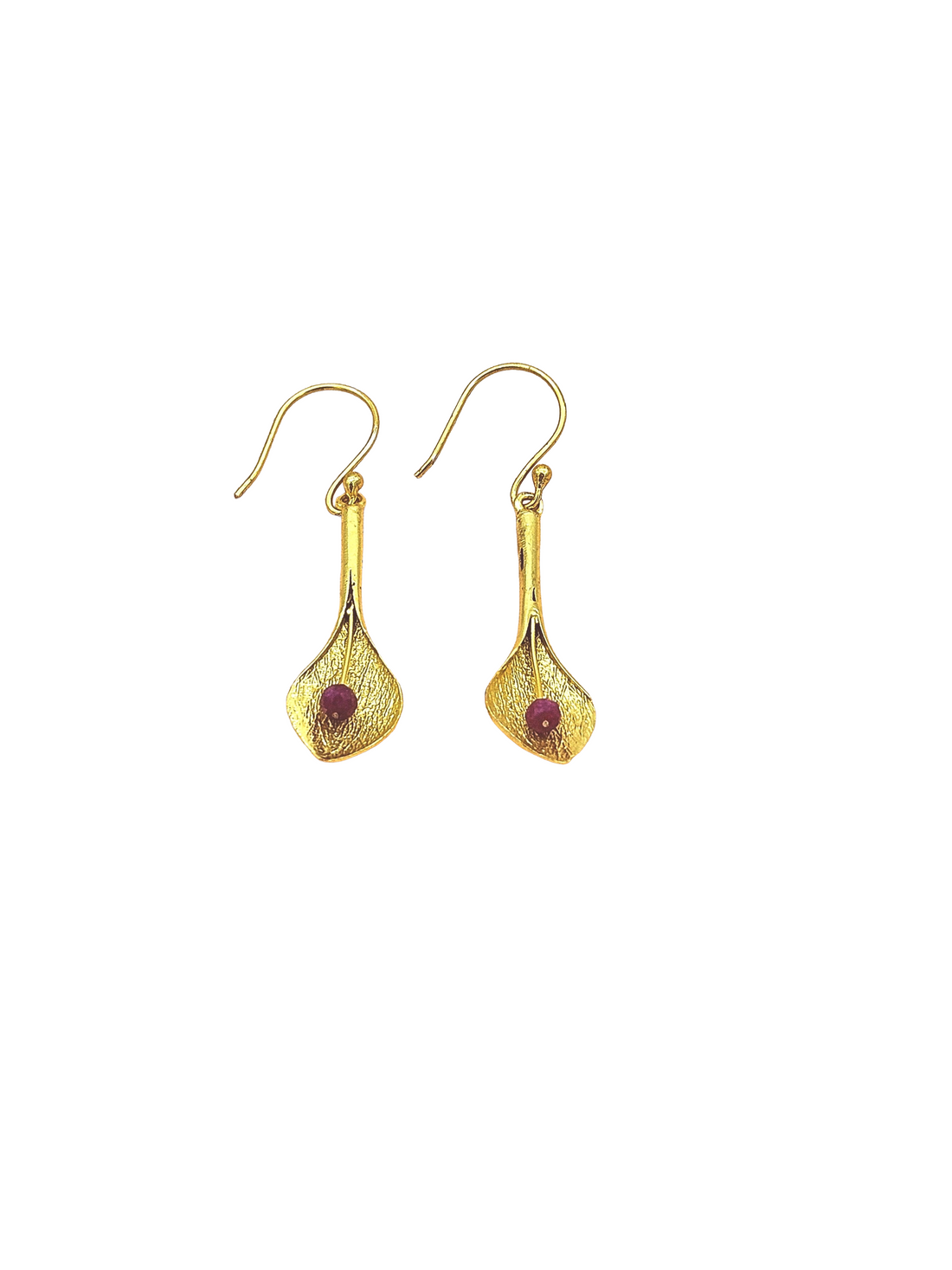 Gold Plated Semi-Precious Gemstone Earrings for Women | Elegant Fashion Dangle Earrings