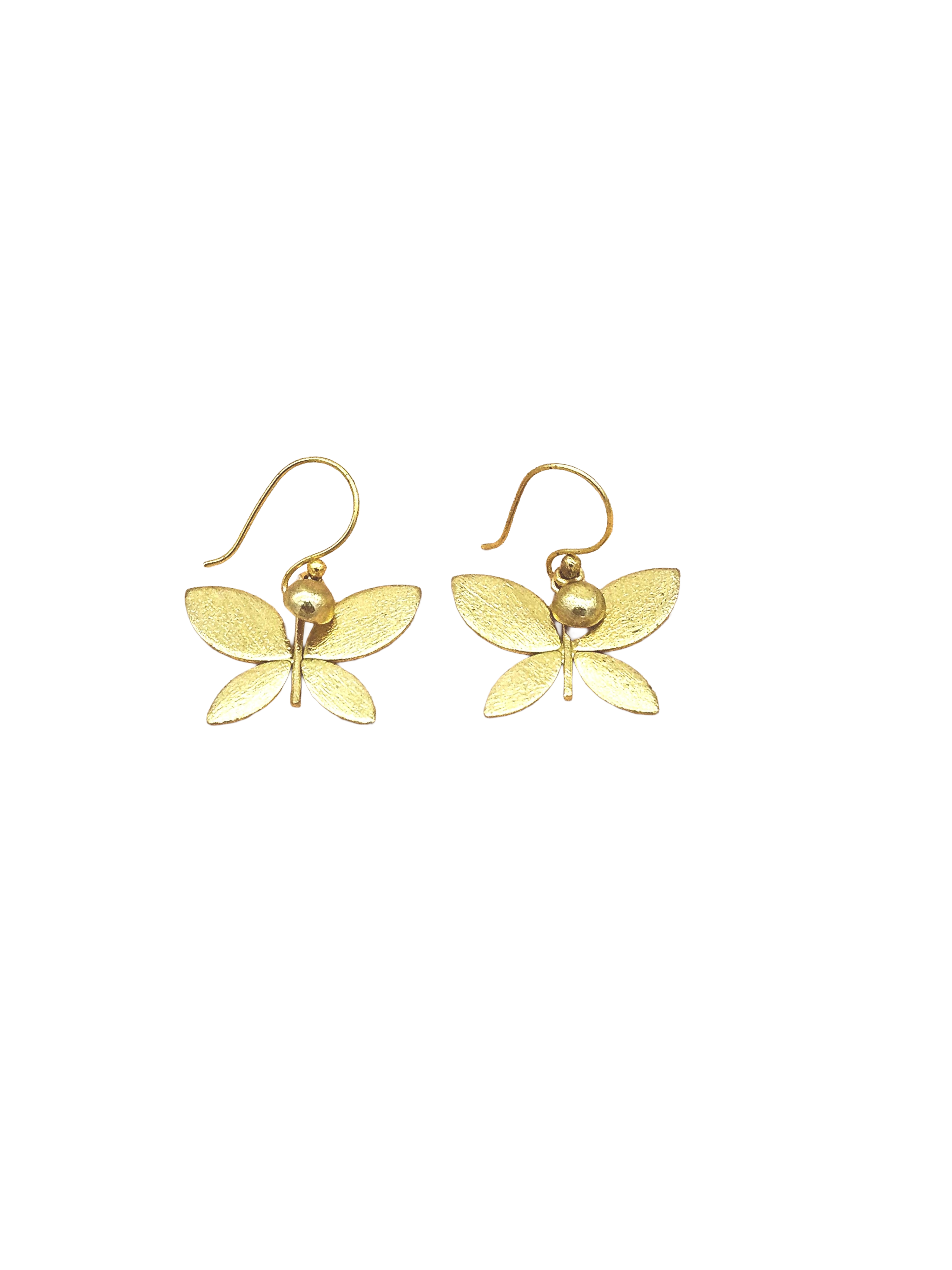 Gold Plated Fly Designer Dangle Earrings | Handcrafted Lightweight Drop Earrings for Women