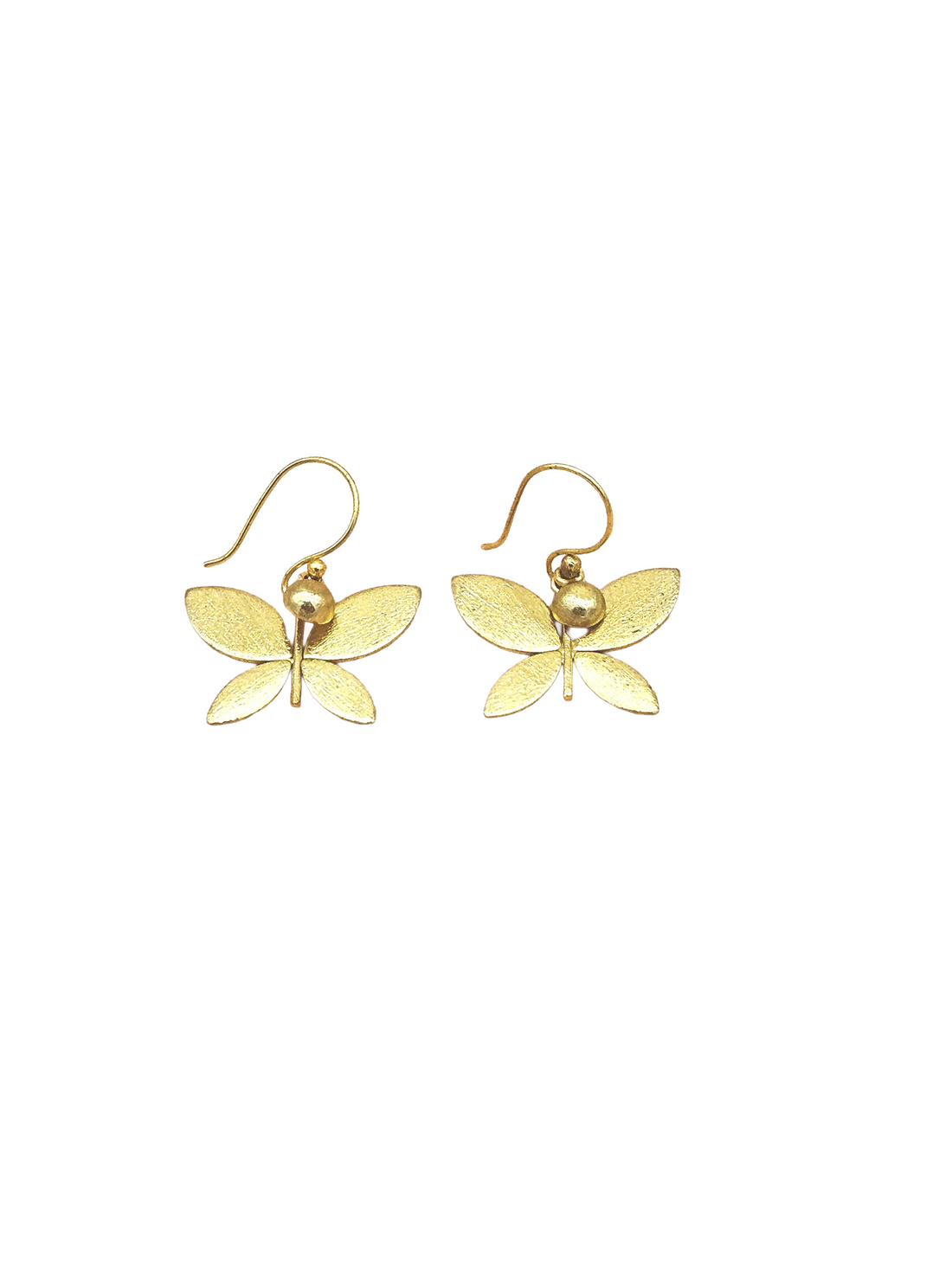 Gold Plated Fly Designer Dangle Earrings | Handcrafted Lightweight Drop Earrings for Women