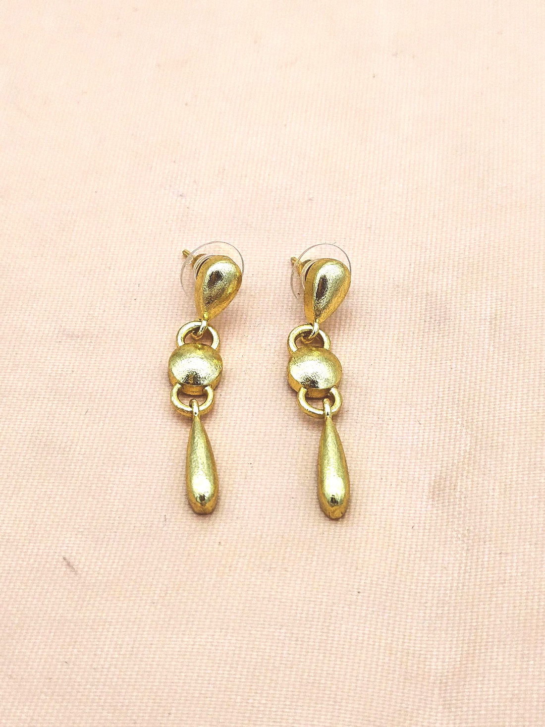 Handcrafted Gold Plated Plain Designer Long Dangle Earrings – Elegant Jewelry for Women