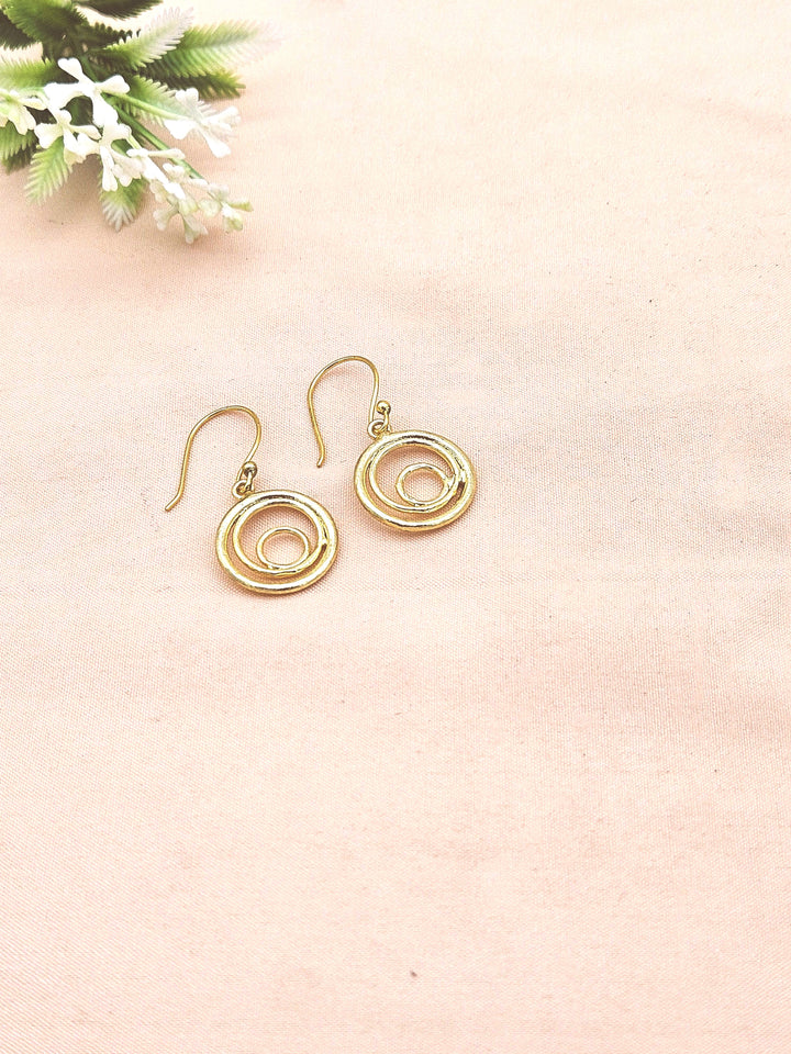 Handcrafted Gold Plated Lightweight Designer Dangle Earrings for Women | Elegant Fashion Jewelr