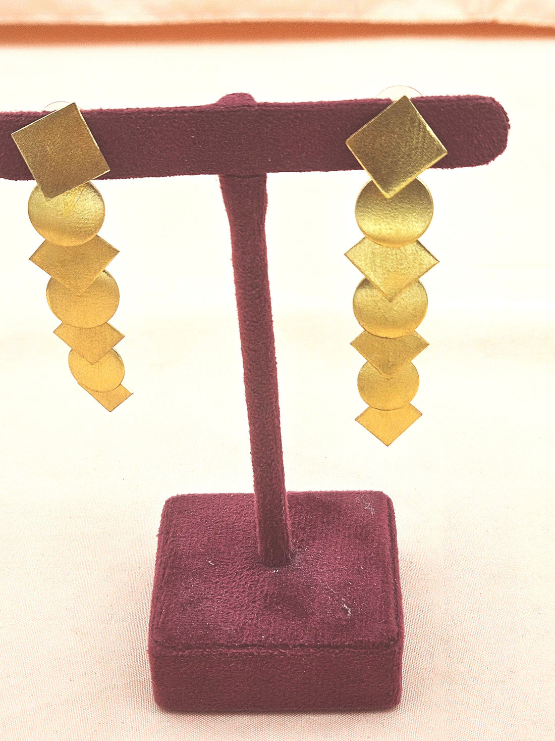 Handcrafted Gold Plated Chips Designer Long Dangle Earrings for Women | Elegant Drop Fashion Jewelry Gift