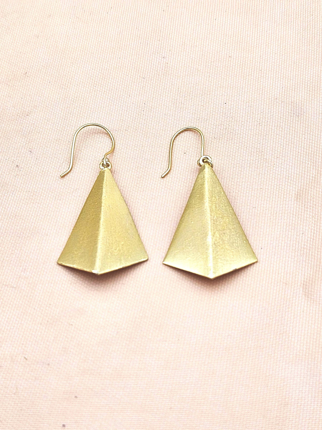 Elegant Handmade Gold Plated Plain Drop Earrings – Designer Jewelry