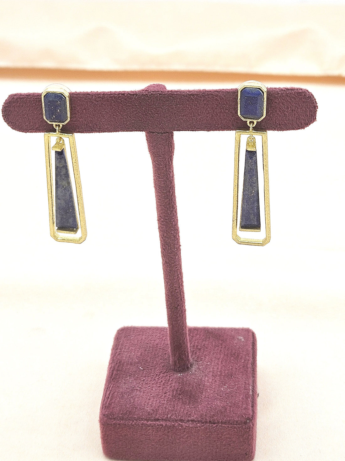 Artisan Gold Plated Semi Precious Gemstone Dangle Earrings | Unique Fashion Jewelry Gift for Her