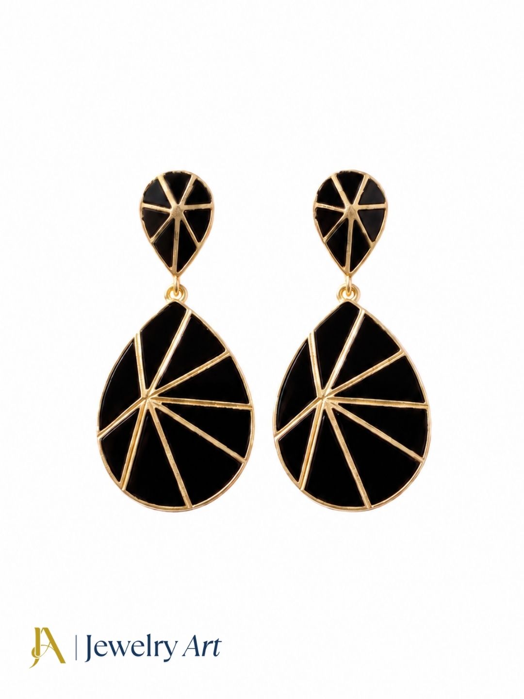 Fine Artistic Matte finish Gold plated Semi Precious Stone Chips Charming designer Party Wear Earrings