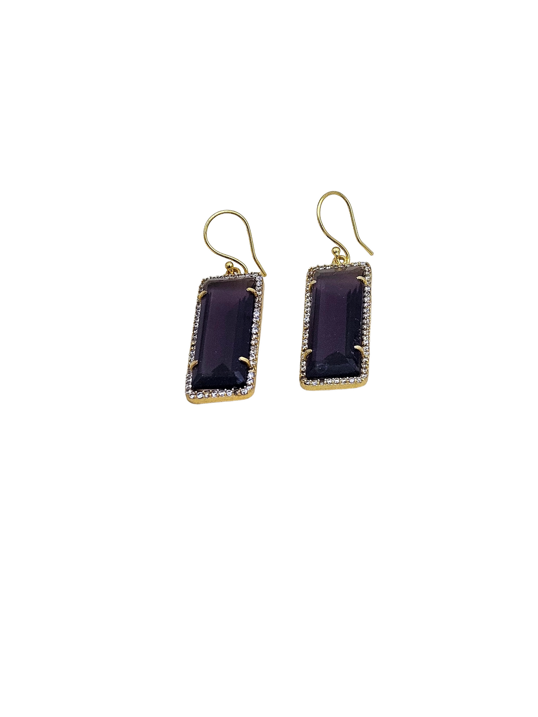 Charming Gold plated Hydro Quartz-CZ attractive Light weight Dangle Drop Earrings