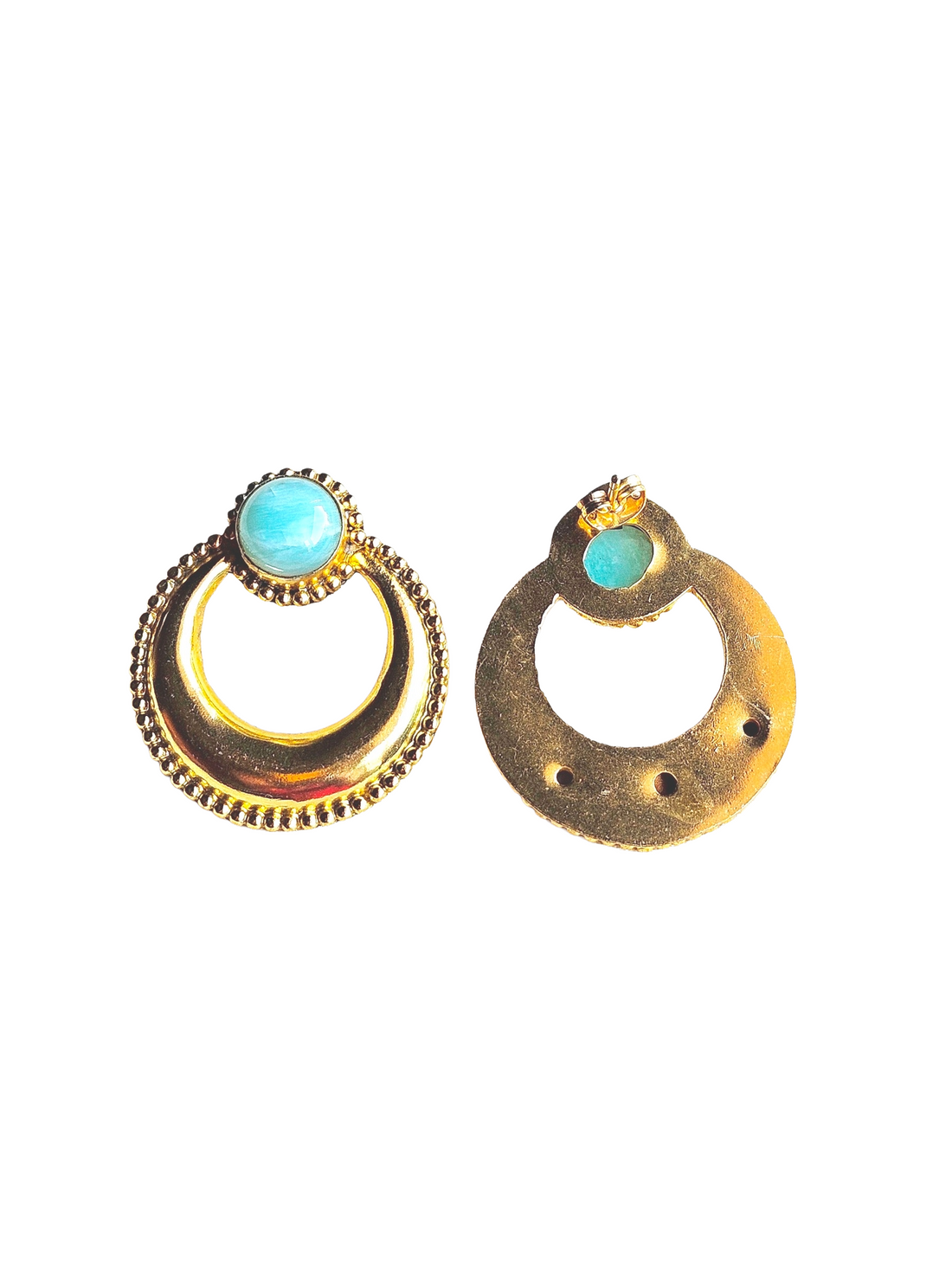 Awesome Gold plated Semi Precious Stone Cute designer Statement Earrings